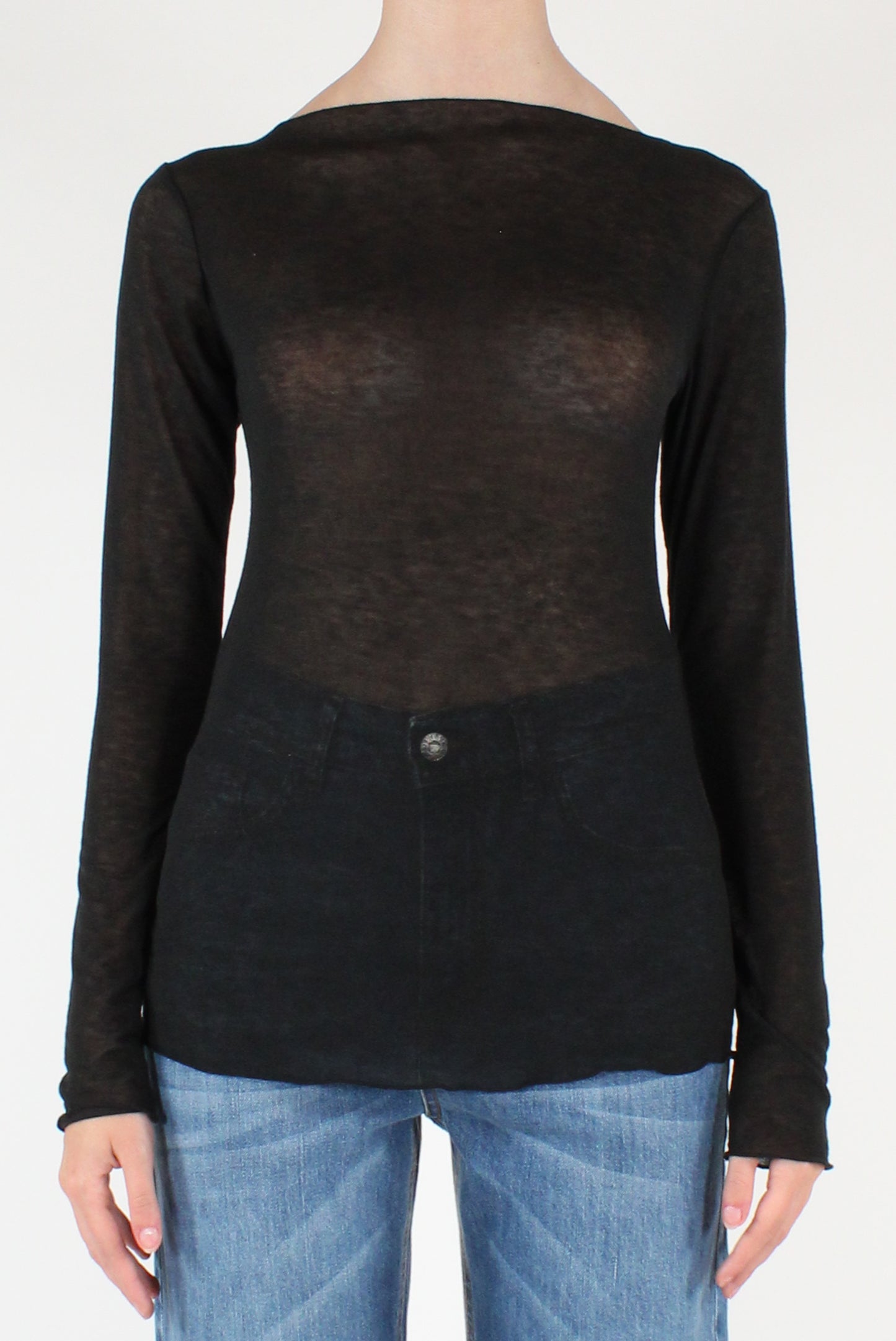 Maglia Scollo a Barca misto Cachemire