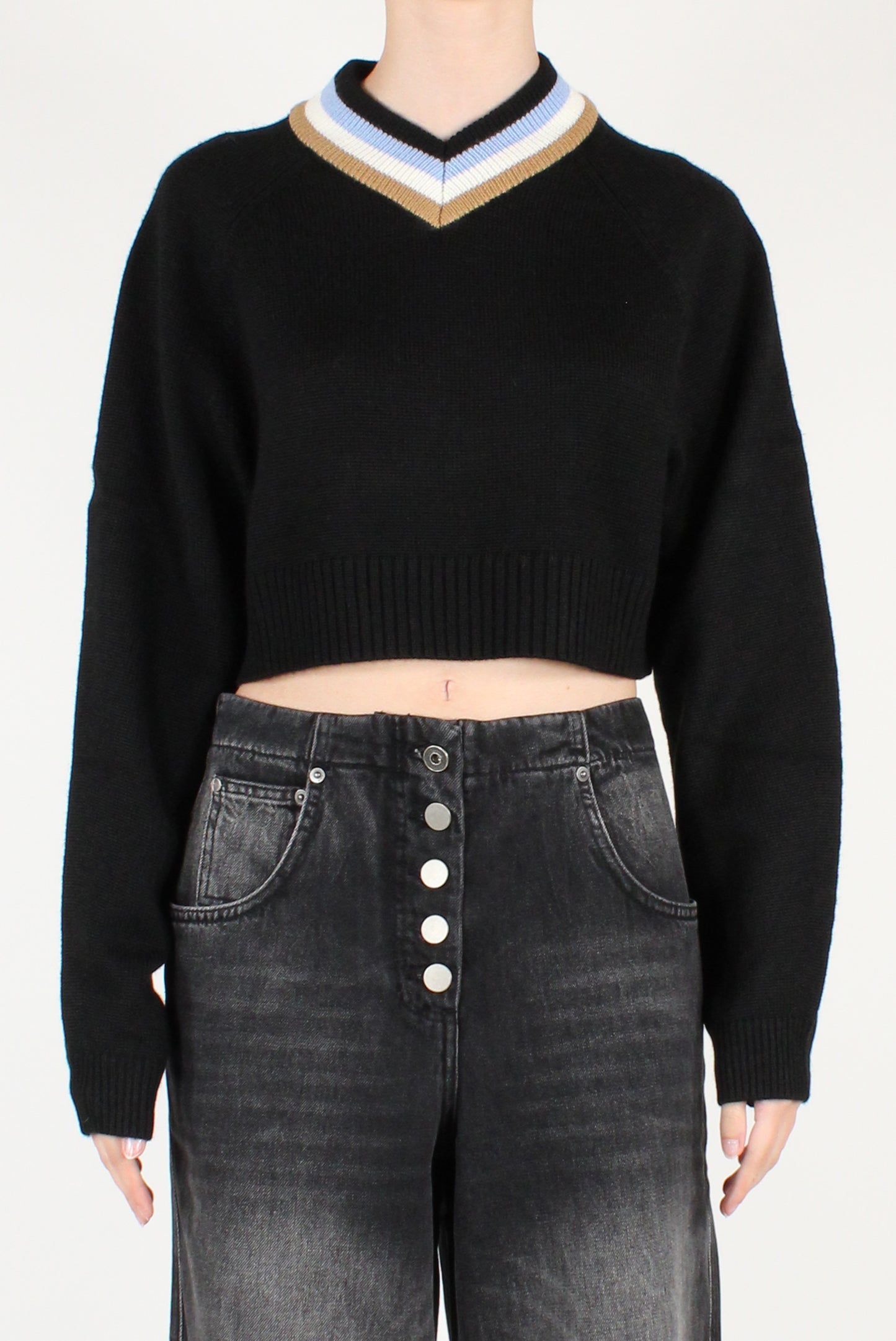 Maglione Cropped Scollo V