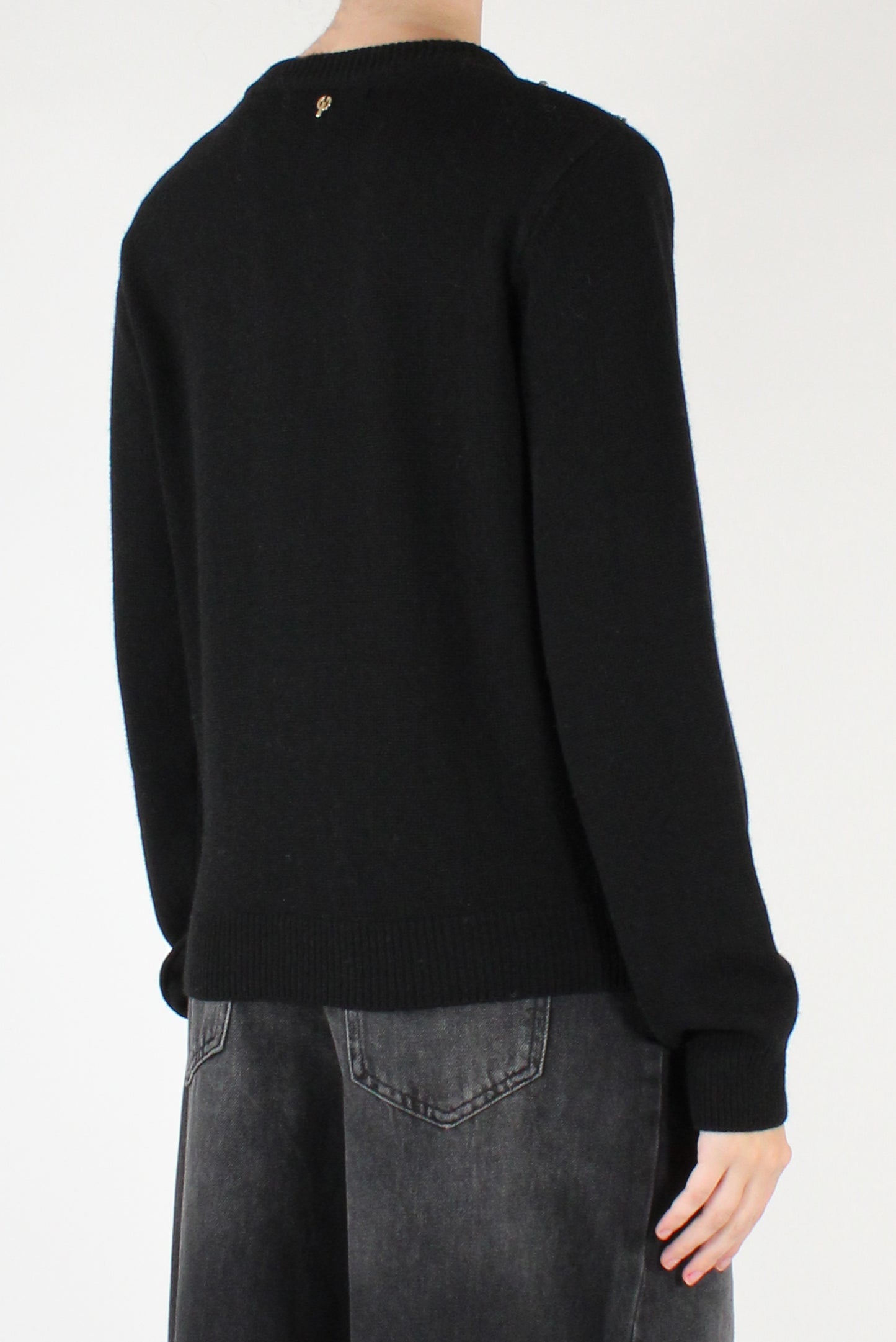 Maglione Ricami Floreali con Perline