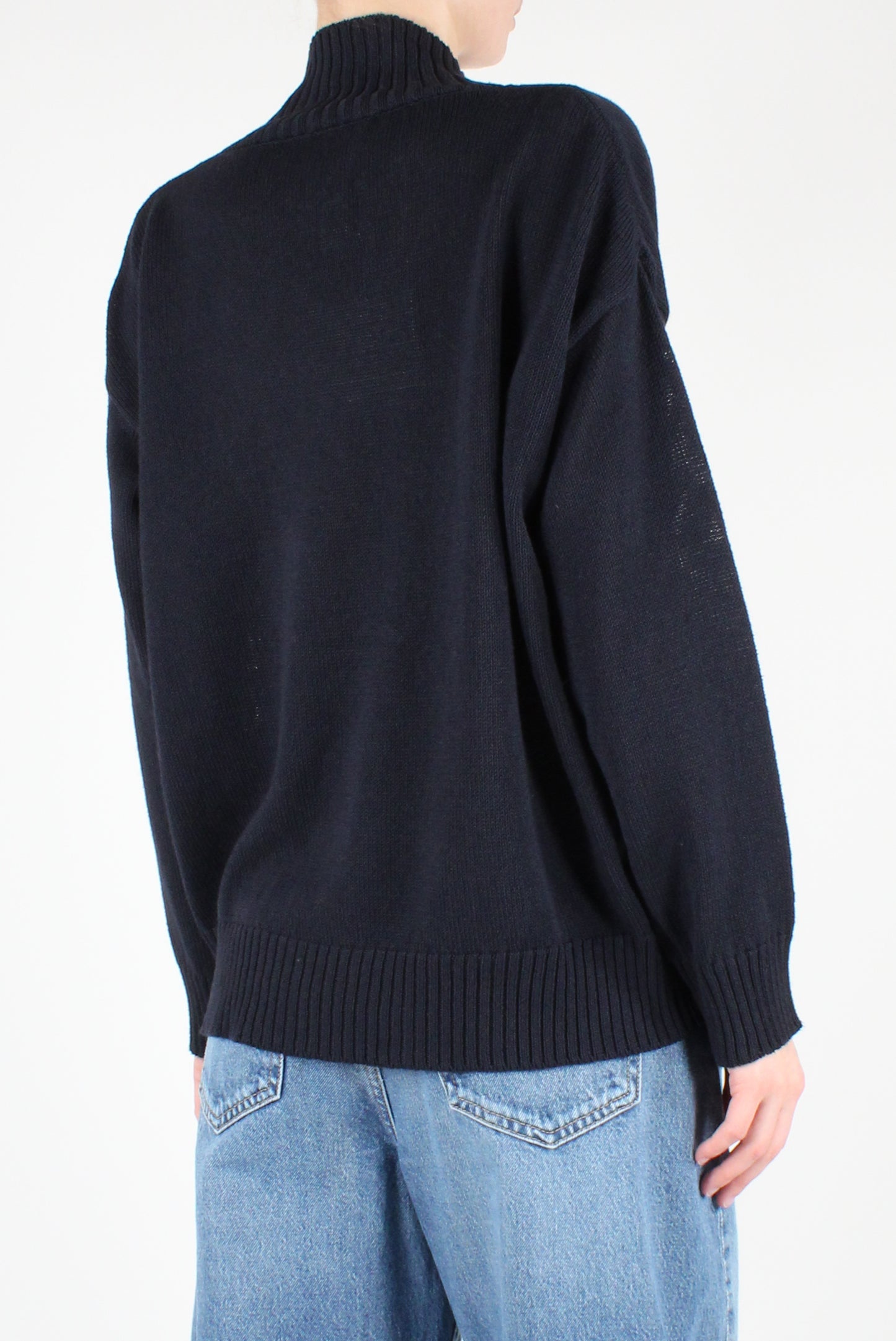 Maglione Scollo a V Incrociato in 100% Cotone