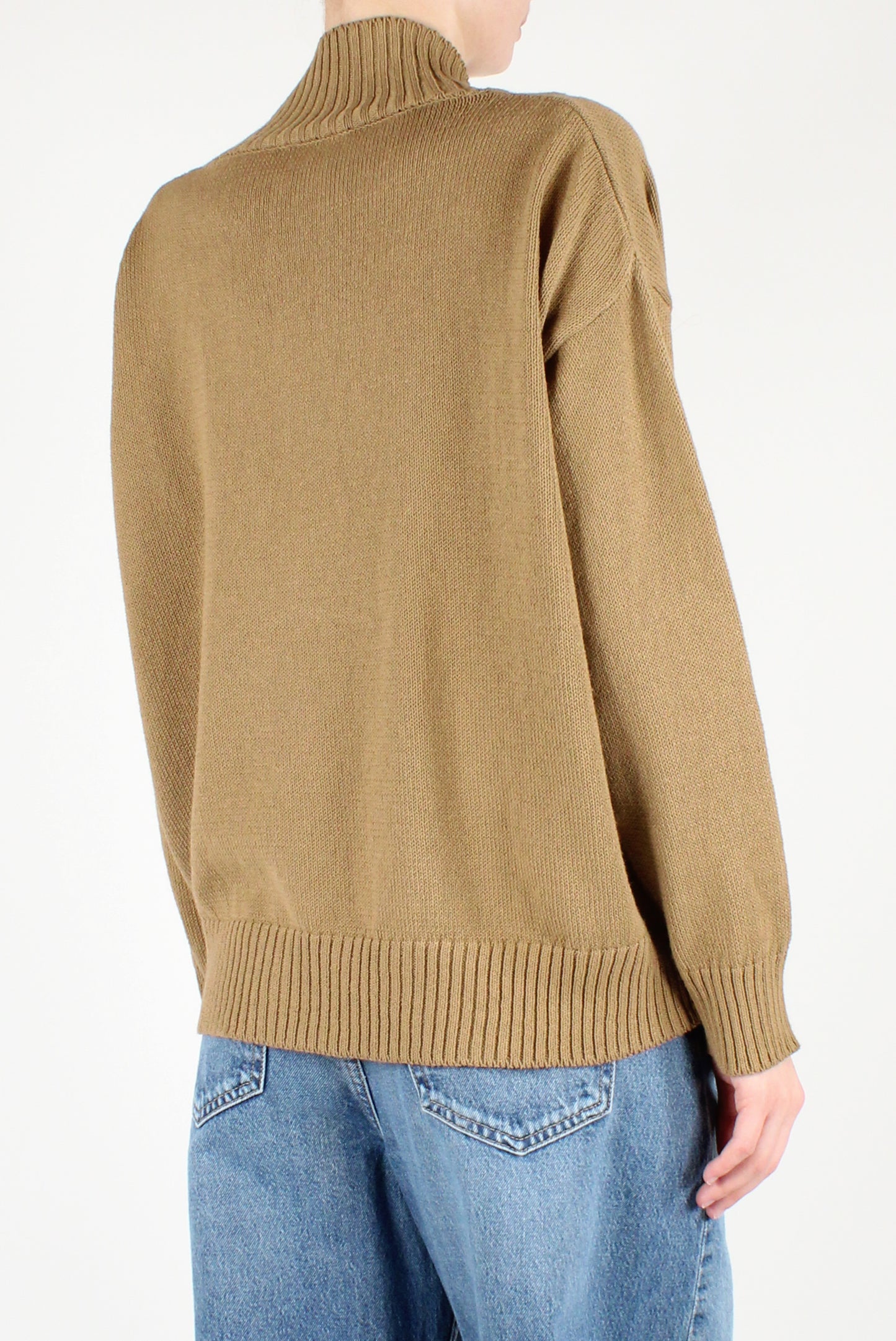Maglione Scollo a V Incrociato in 100% Cotone