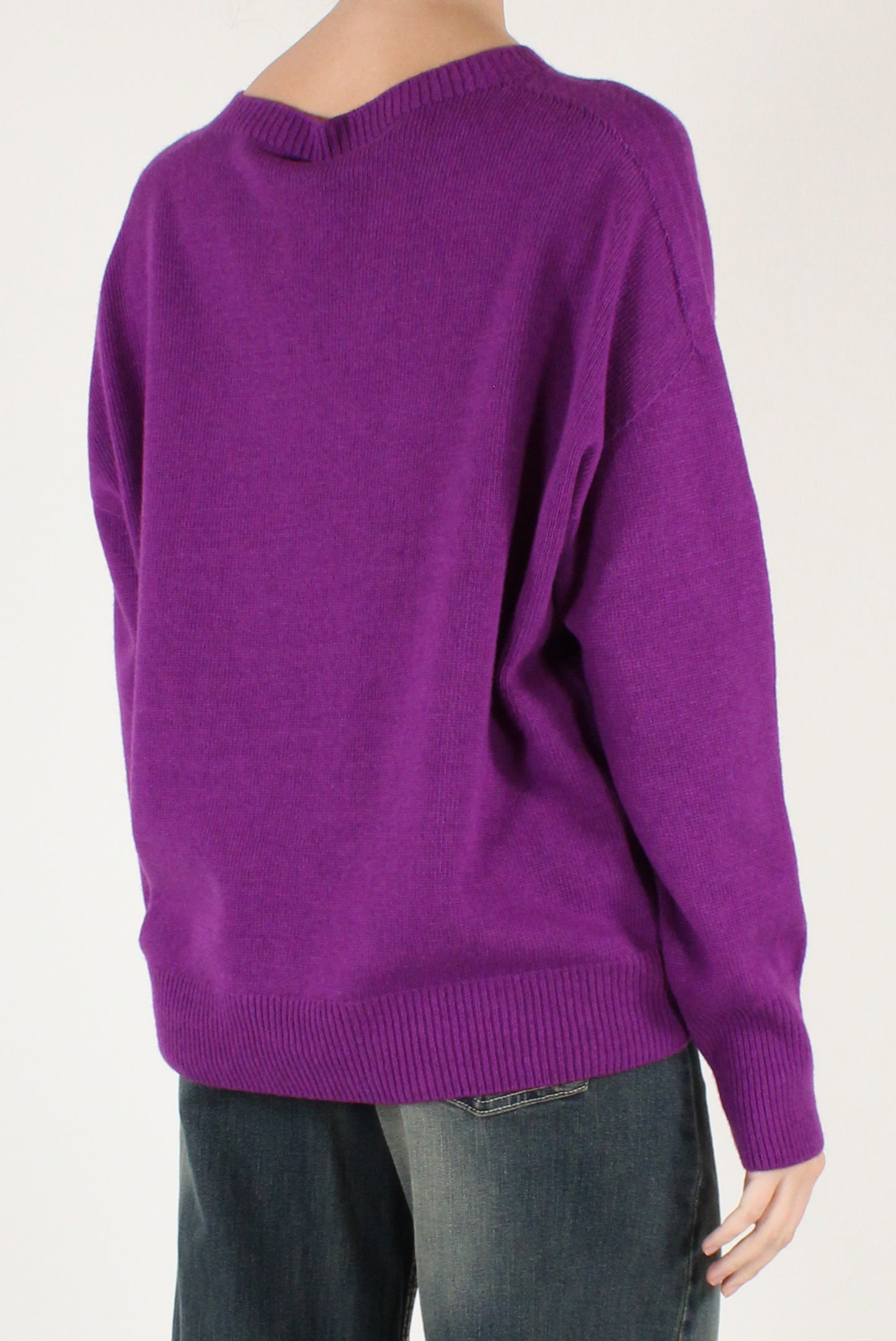 Maglione Scollo Tondo Misto Lana