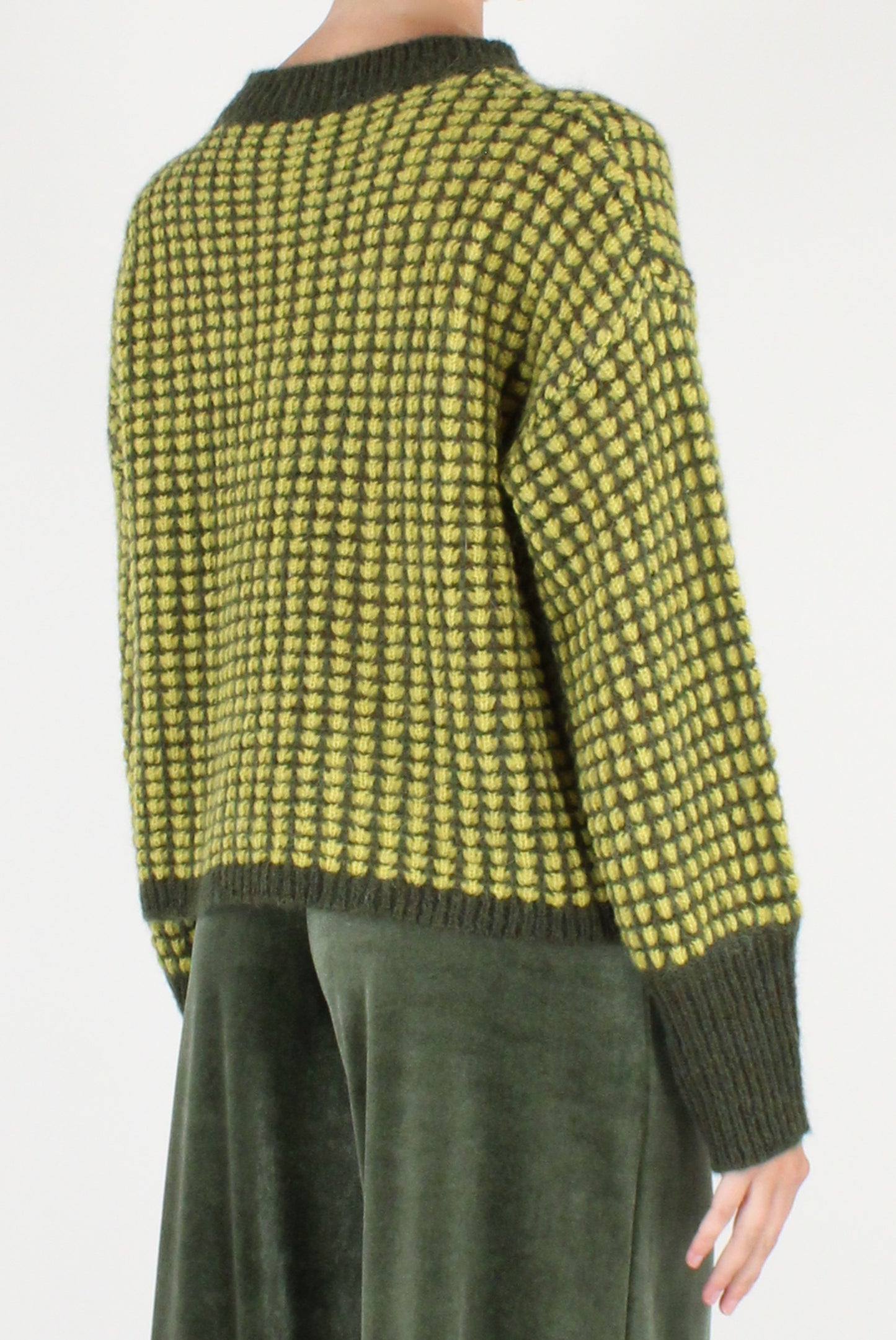 Decorated Knit Crew Neck Sweater