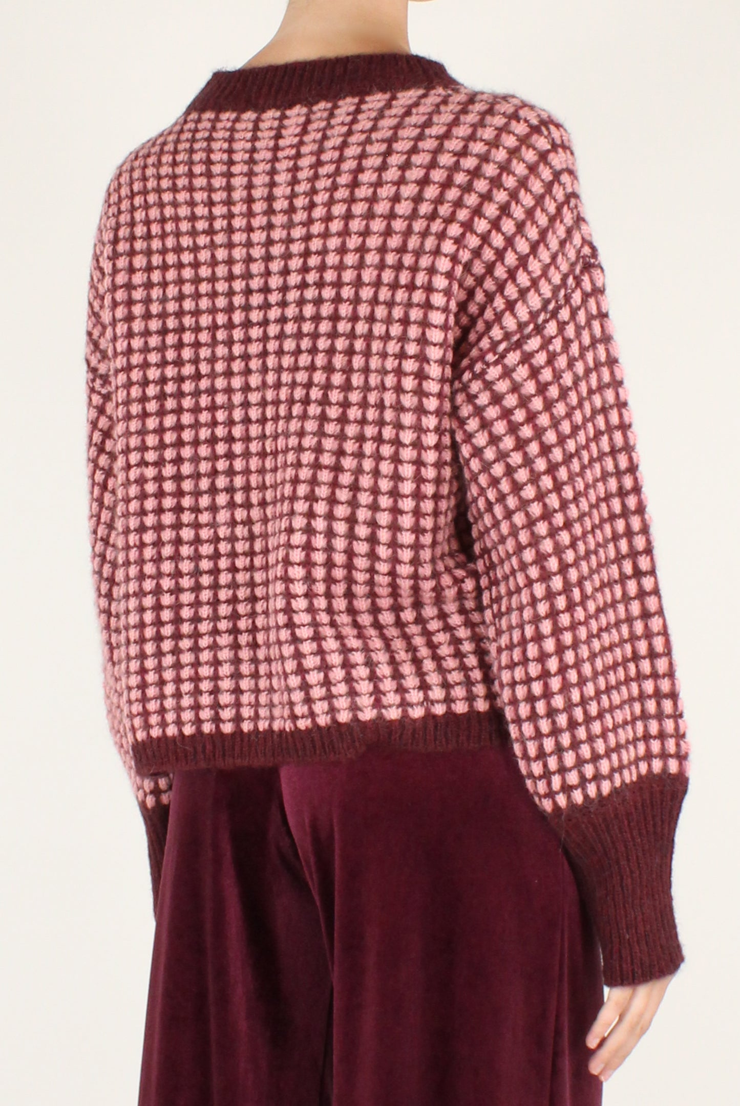 Decorated Knit Crew Neck Sweater