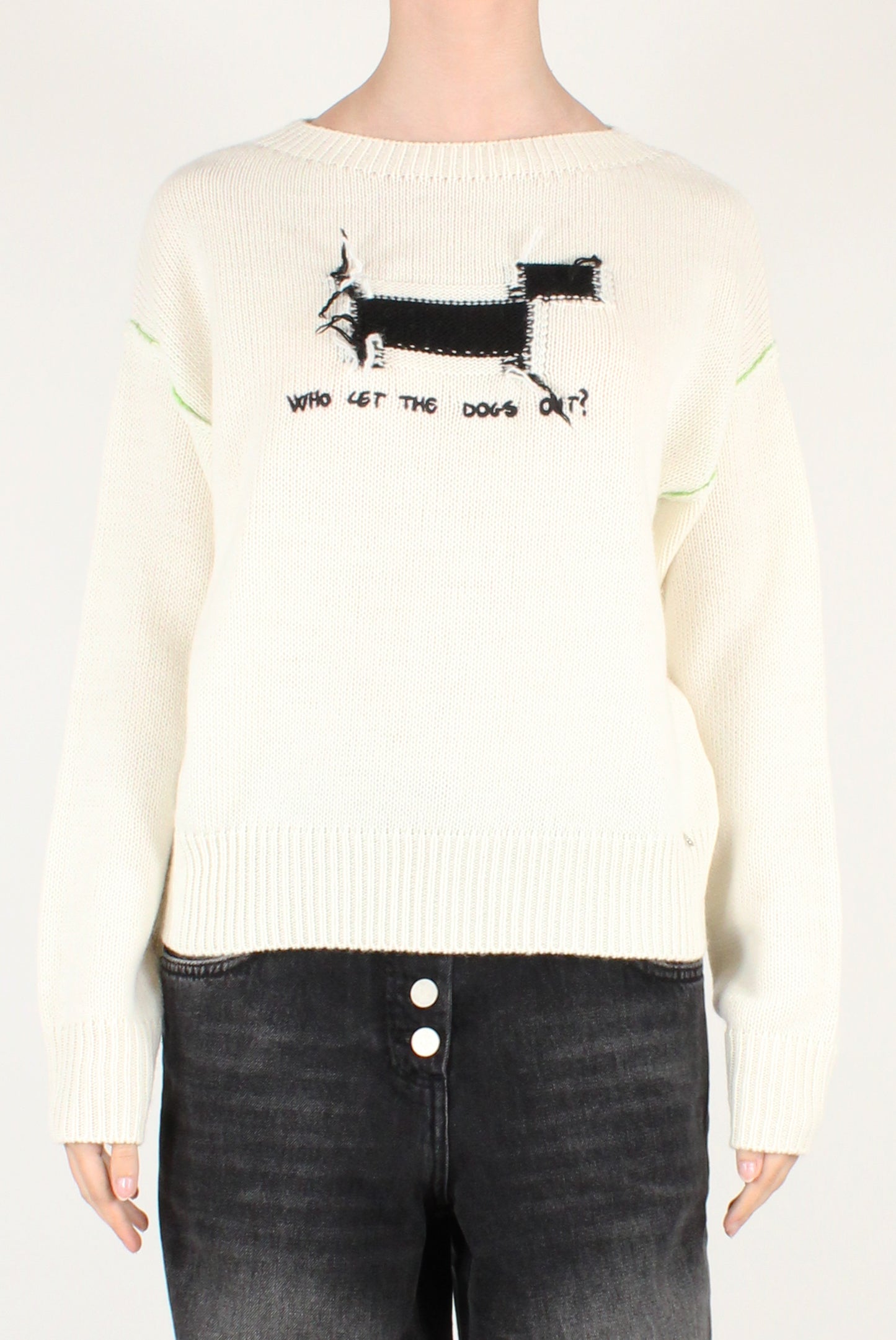 Maglione Girocollo Bassotto Stilizzato