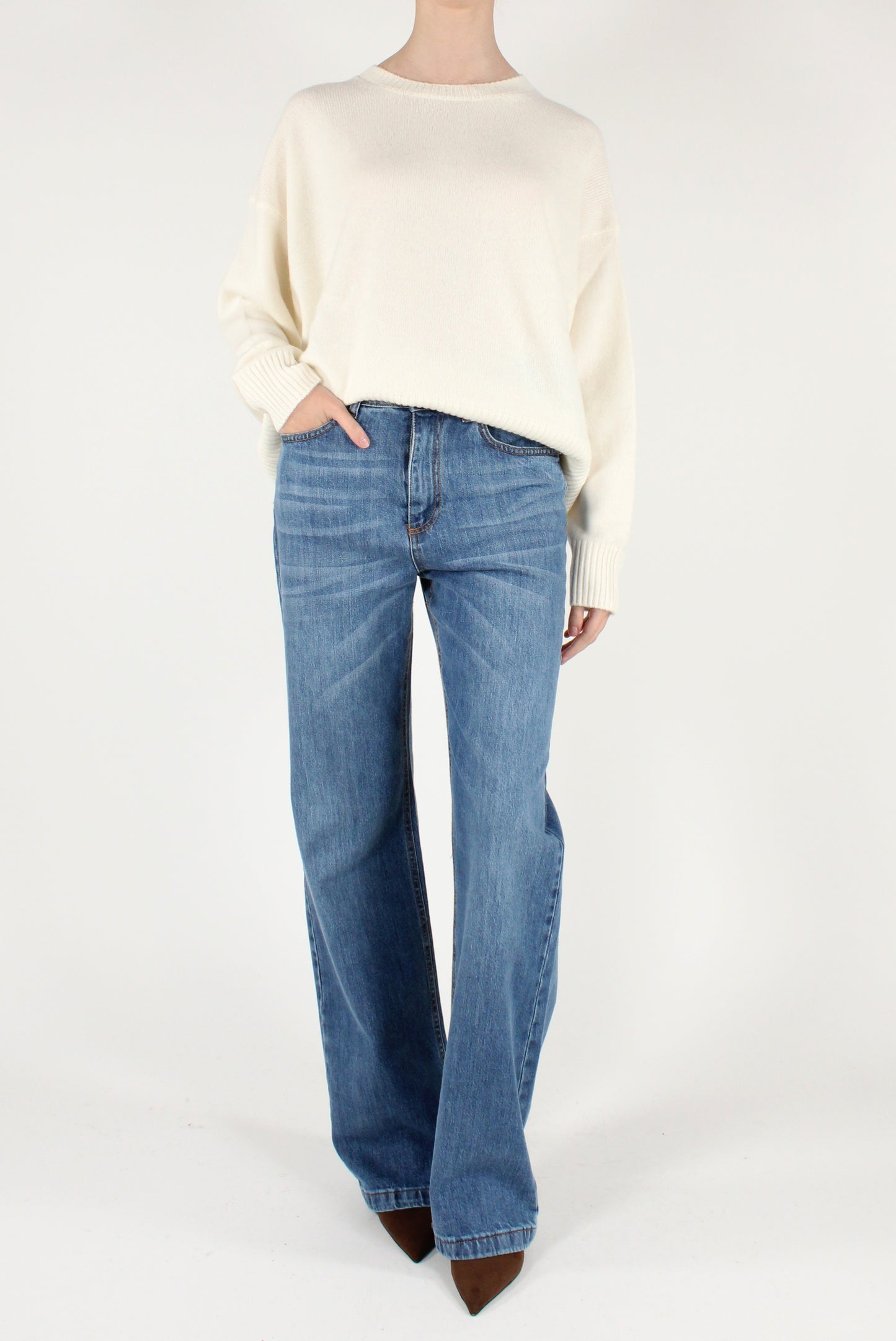 Maglione Girocollo in Pura Lana