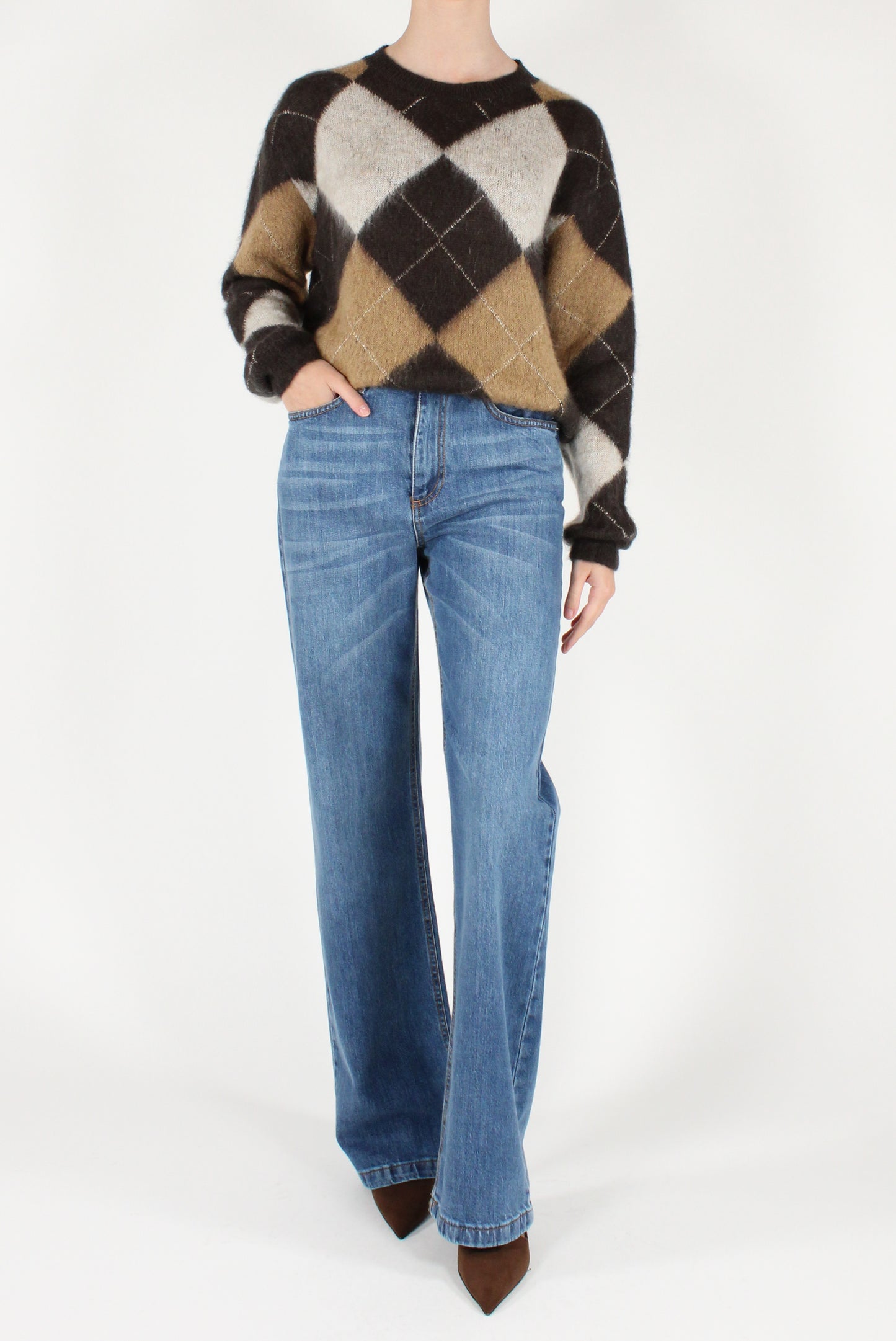Maglione a Losanghe con Lurex