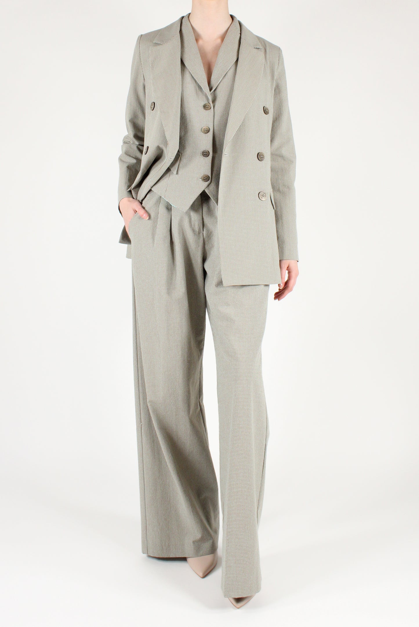 Micro Vichy Palazzo Pants
