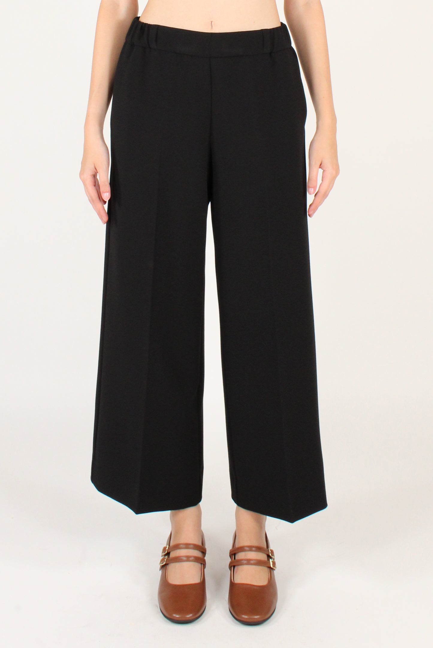 Pantaloni Cropped con Elastico