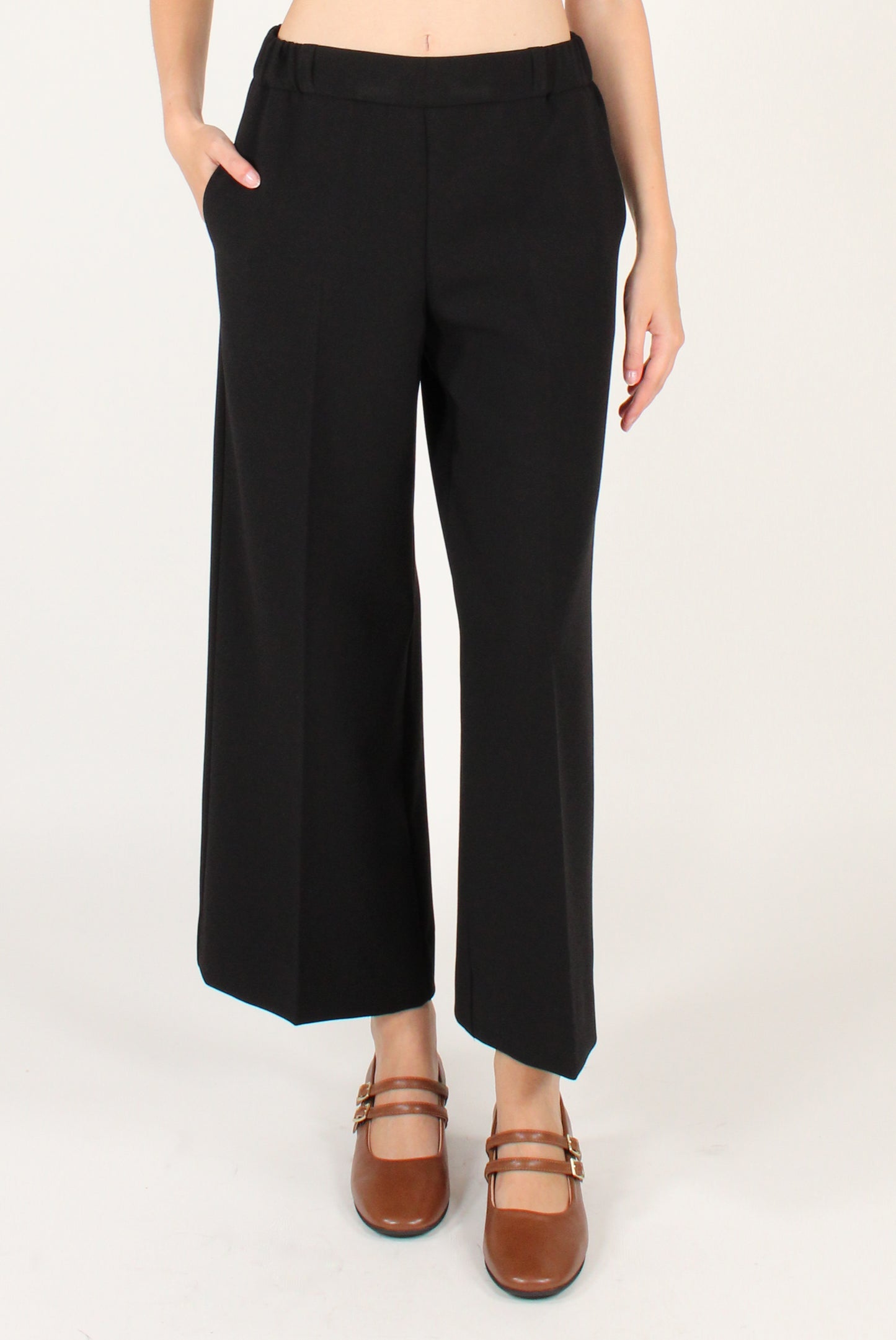 Pantaloni Cropped con Elastico