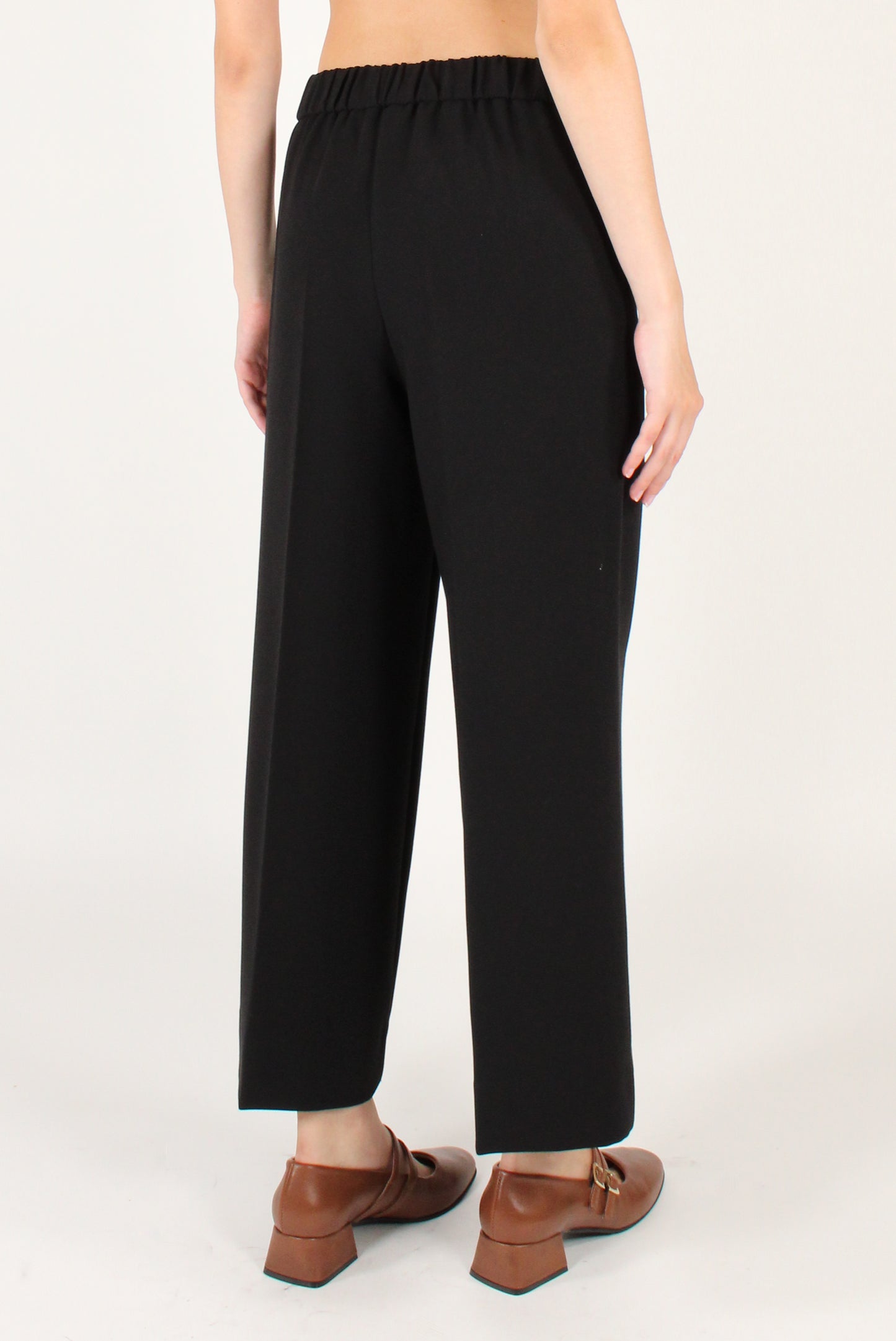 Pantaloni Cropped con Elastico