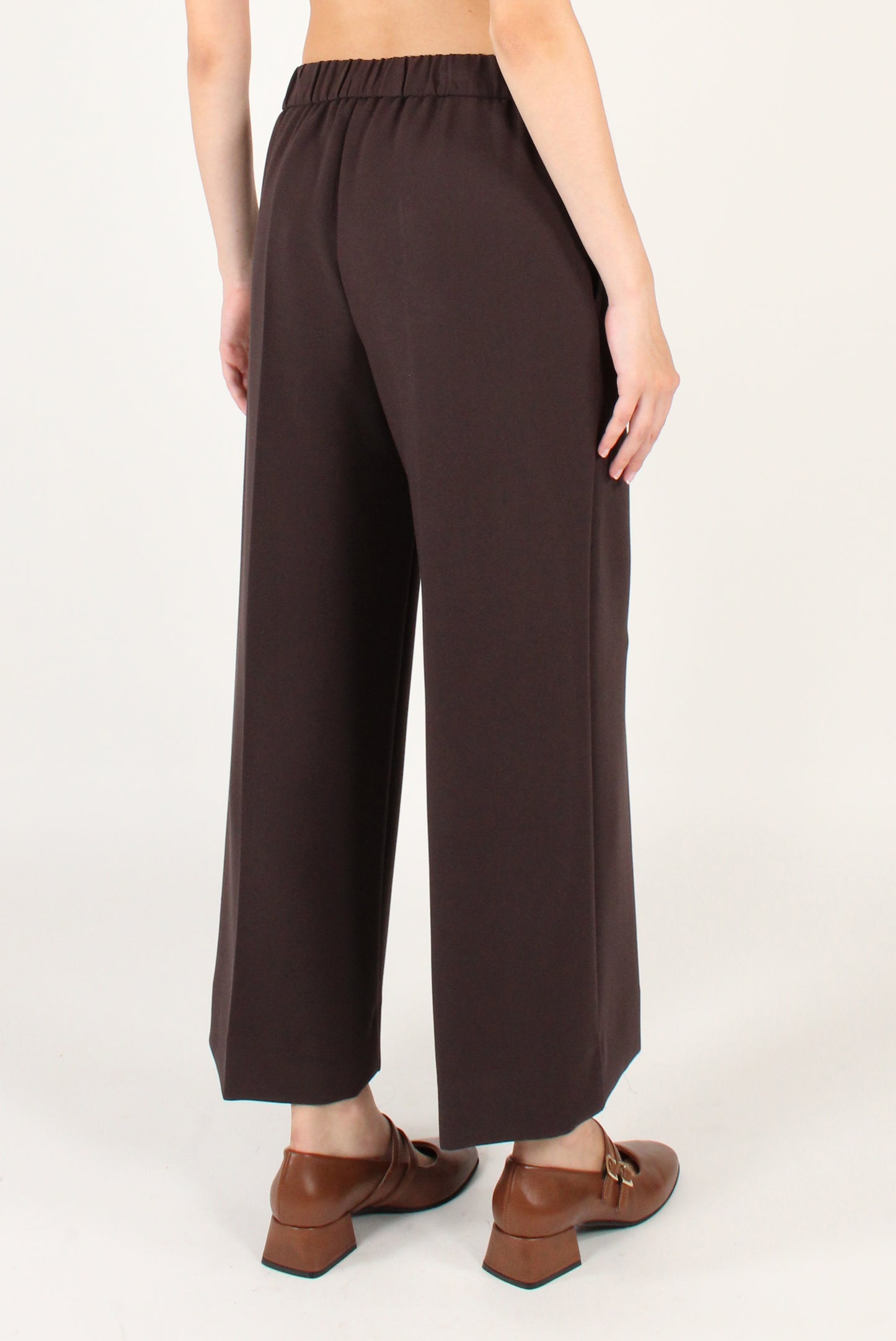 Pantaloni Cropped con Elastico