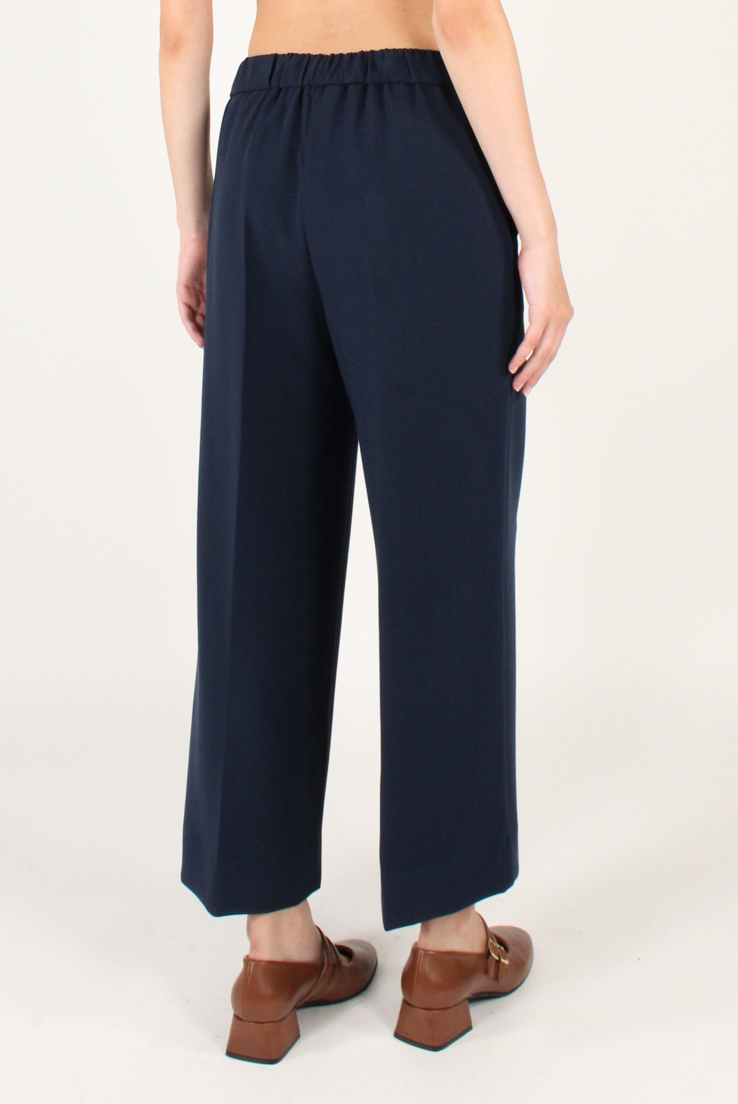 Pantaloni Cropped con Elastico