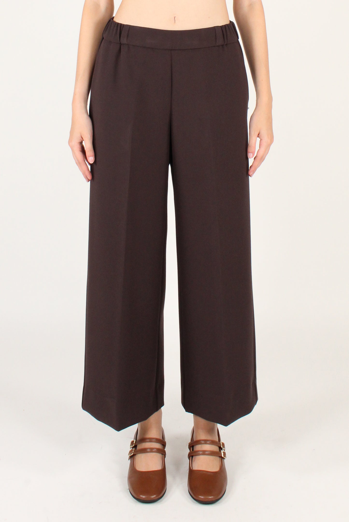 Pantaloni Cropped con Elastico