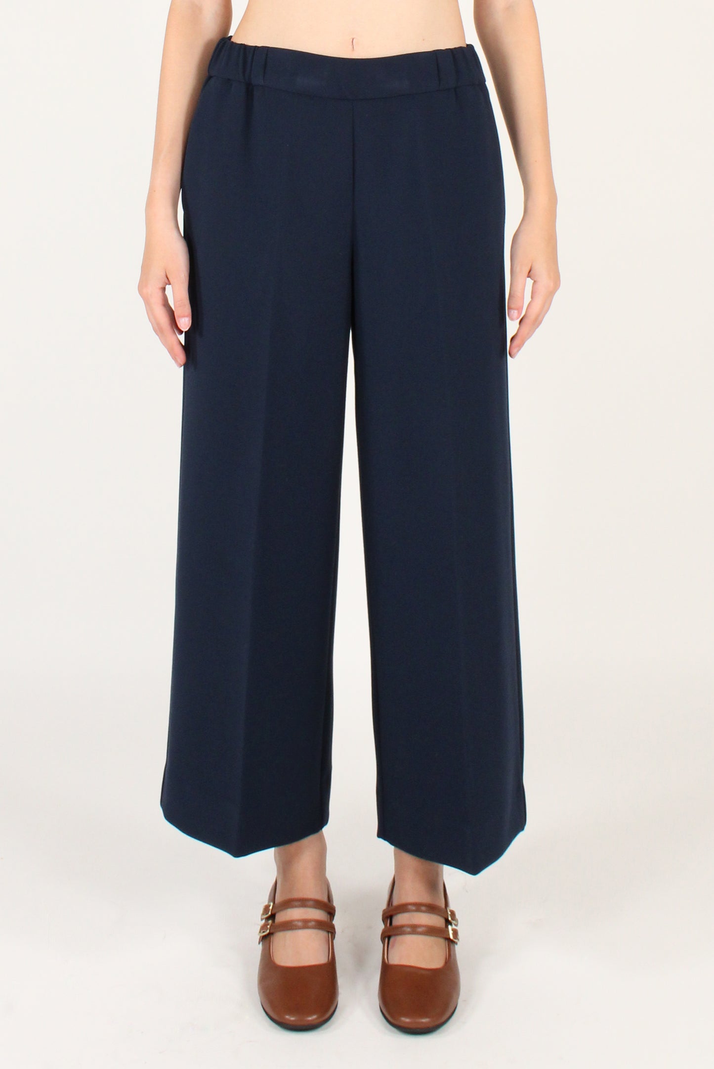 Pantaloni Cropped con Elastico