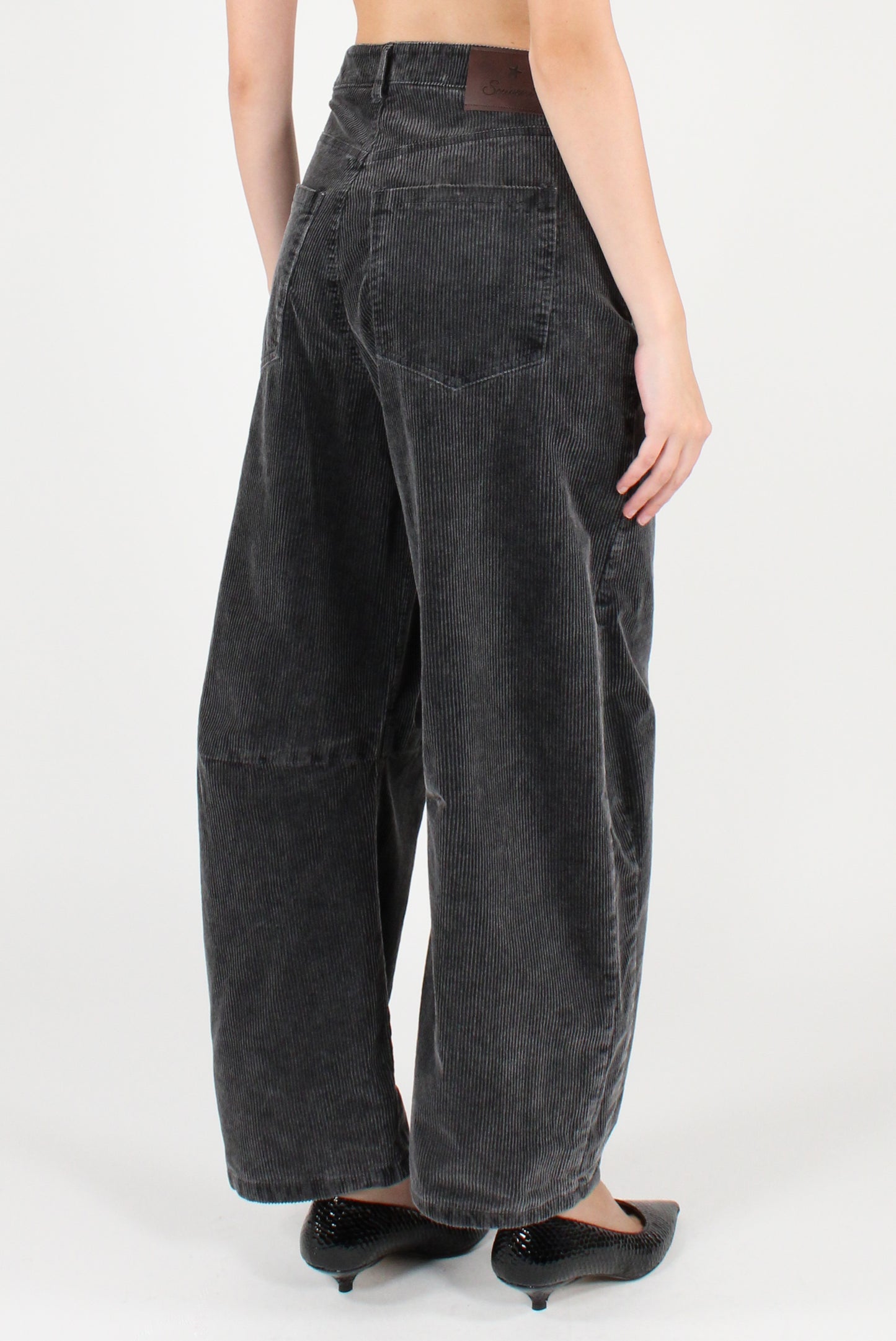 Pantaloni Balloon in Velluto a Coste