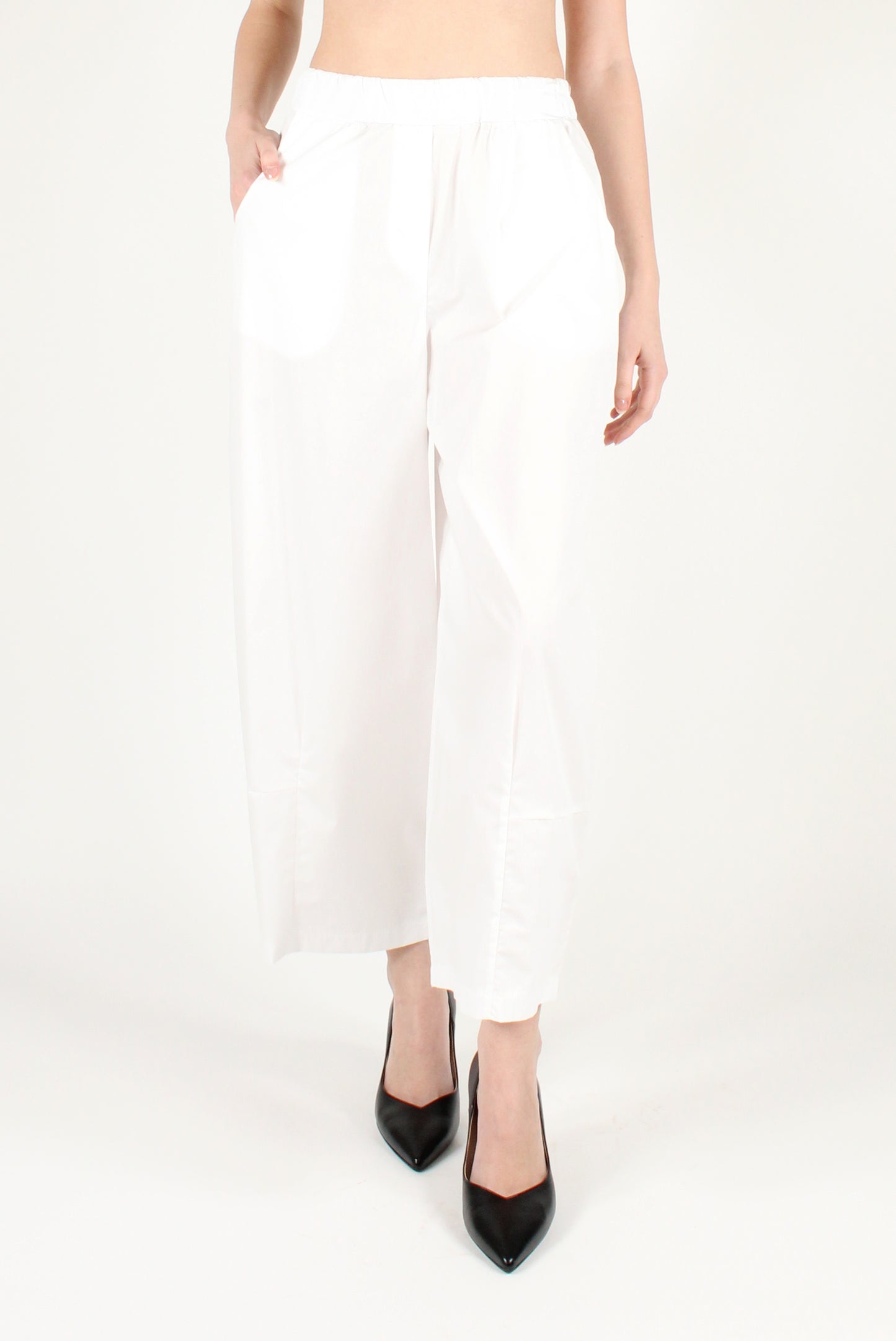 Poplin balloon trousers