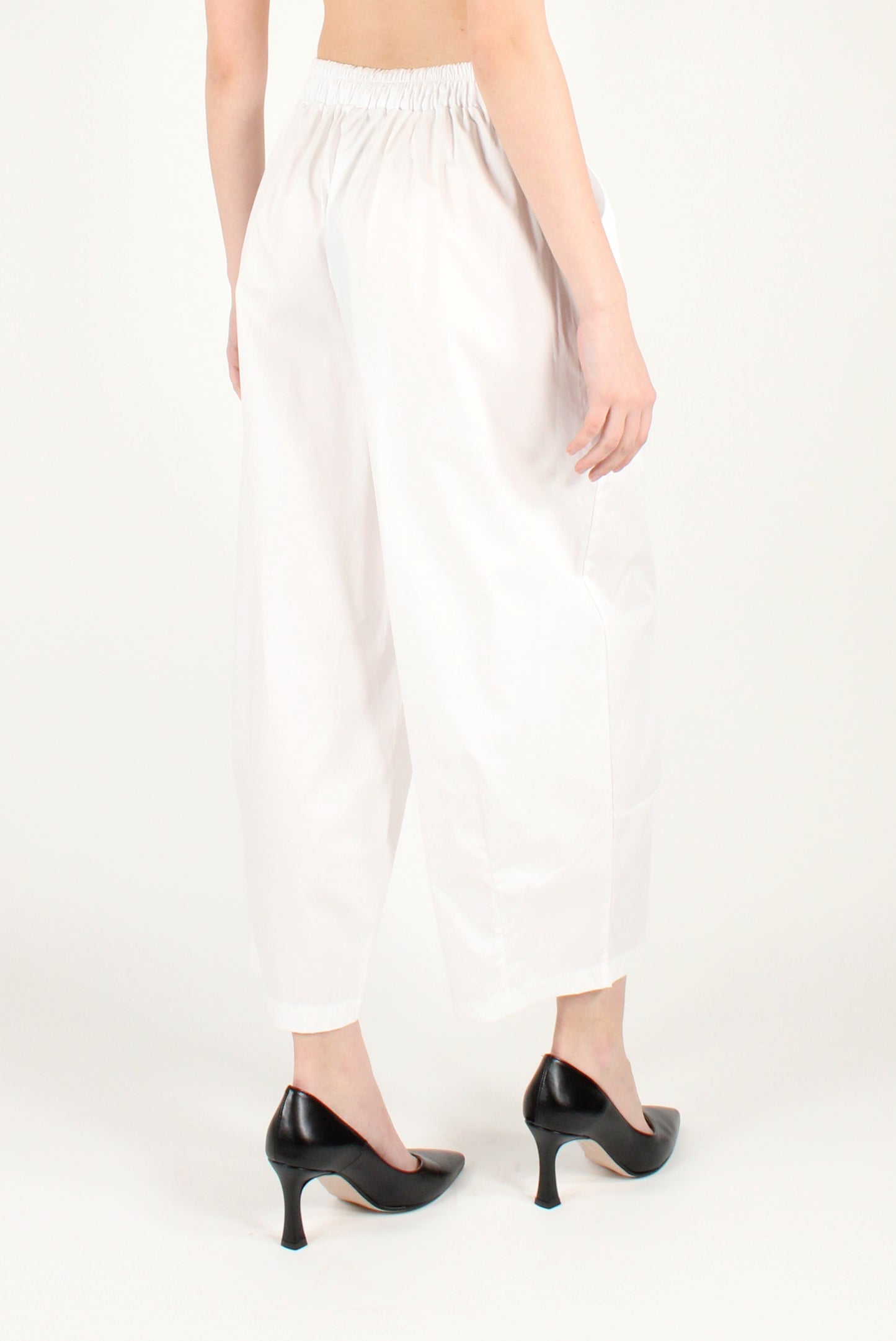 Poplin balloon trousers