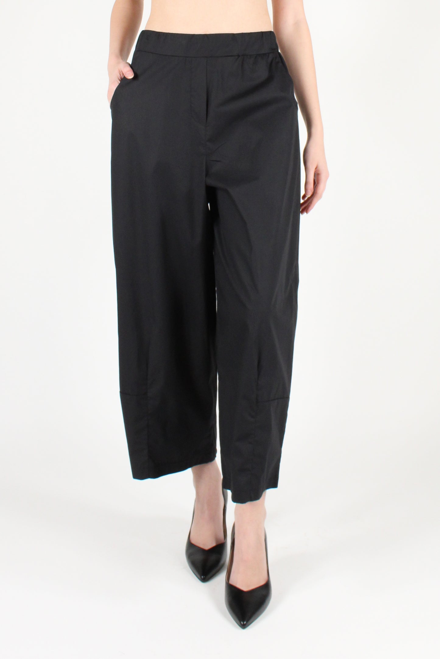 Poplin balloon trousers