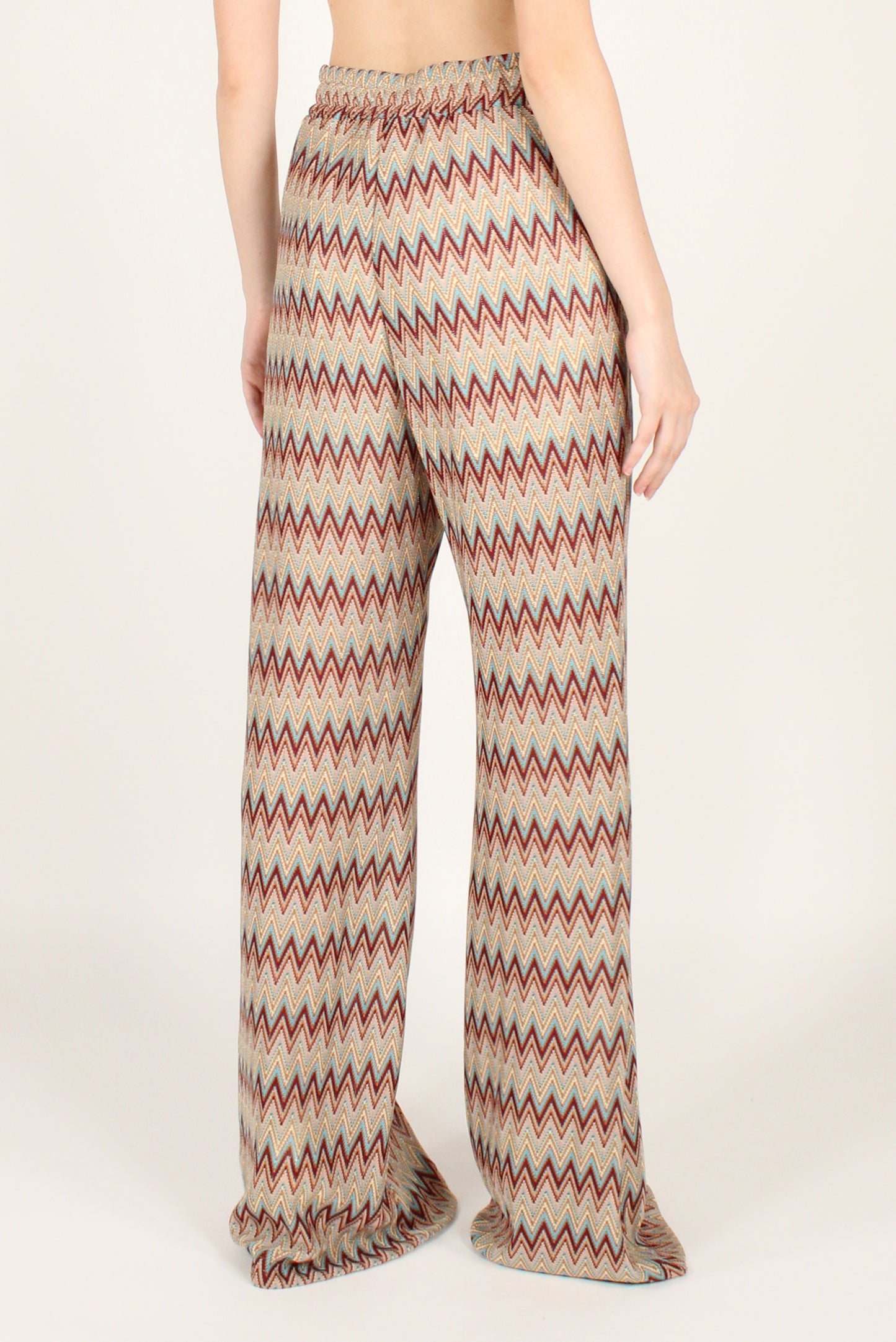 Pantaloni a Palazzo a Fantasia Geometrica