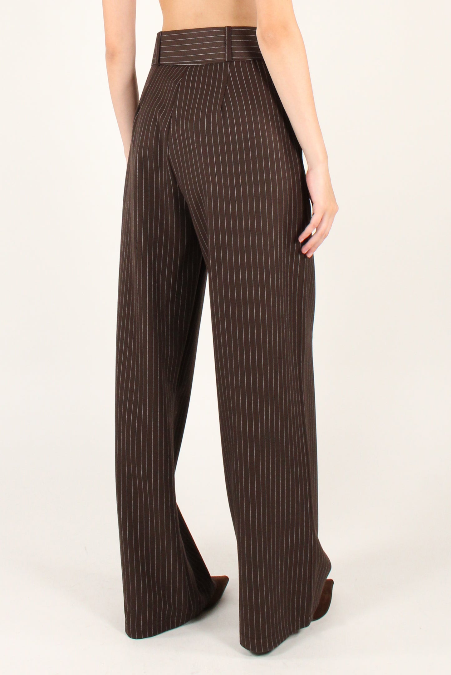 Pantaloni Gessati con Pinces