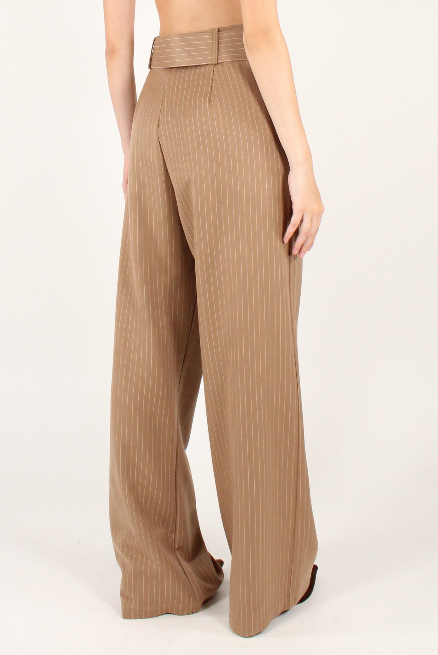 Pantaloni Gessati con Pinces
