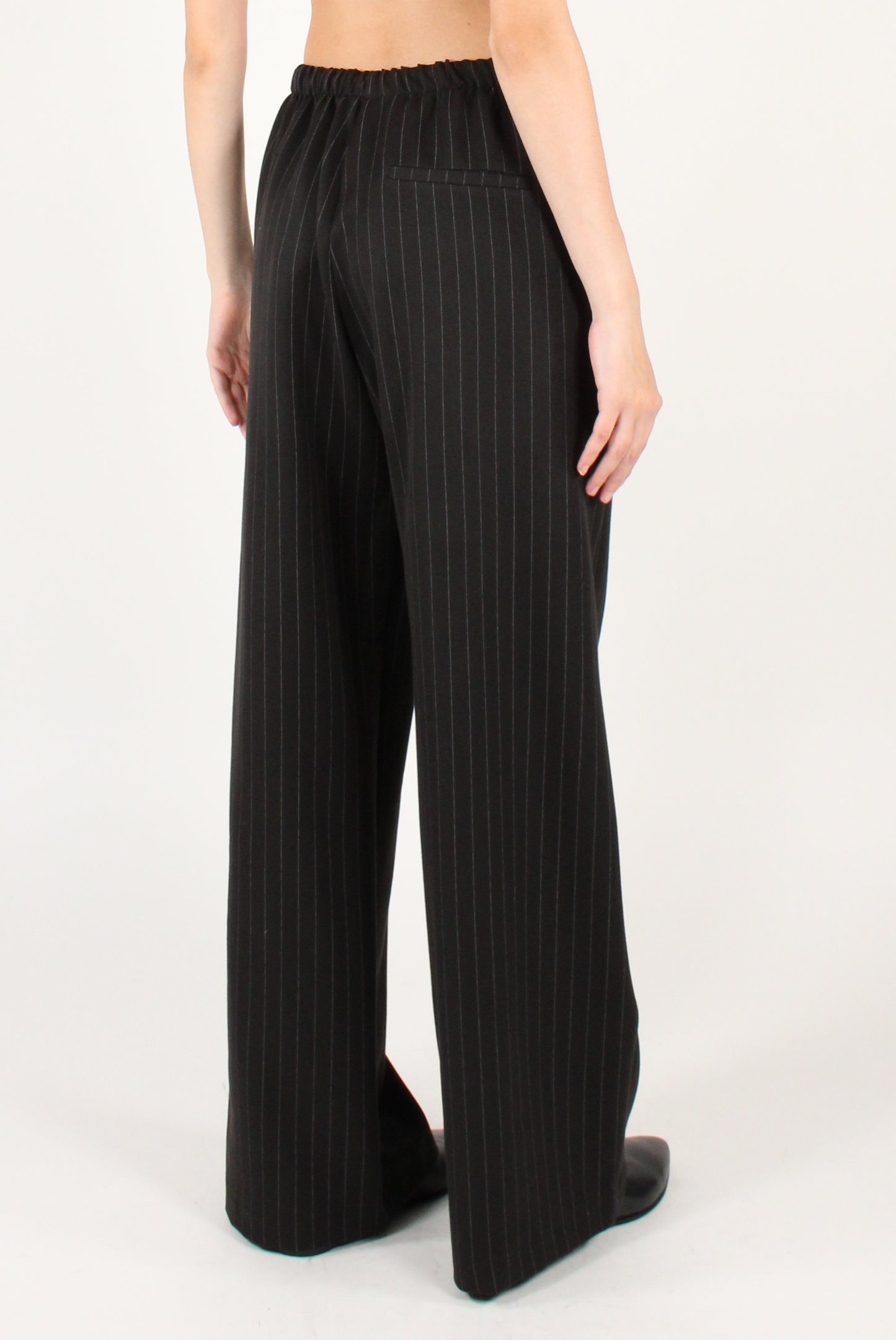 Pantaloni Gessati con Coulisse ed Elastico