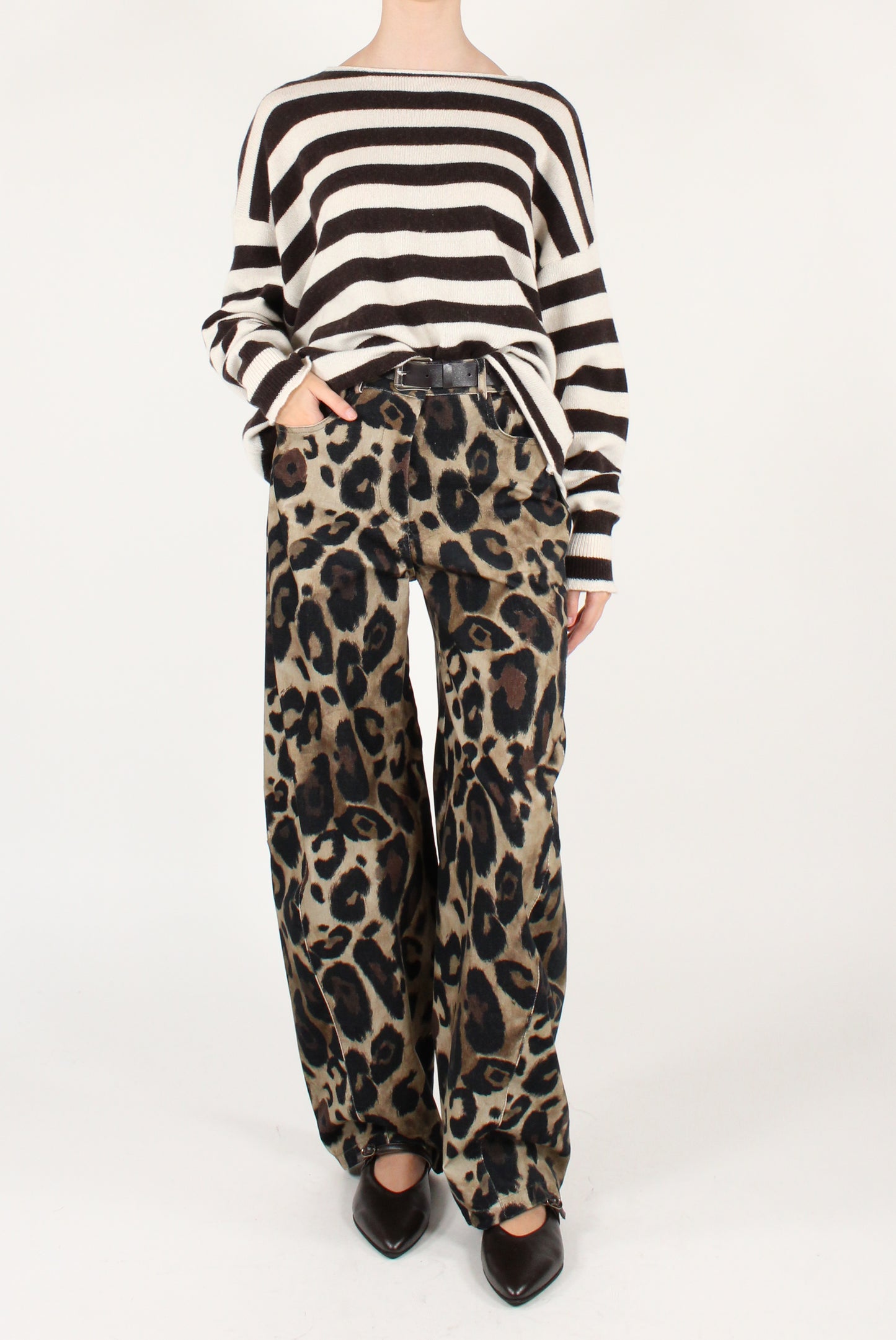 Pantaloni Balloon Stampa Animalier