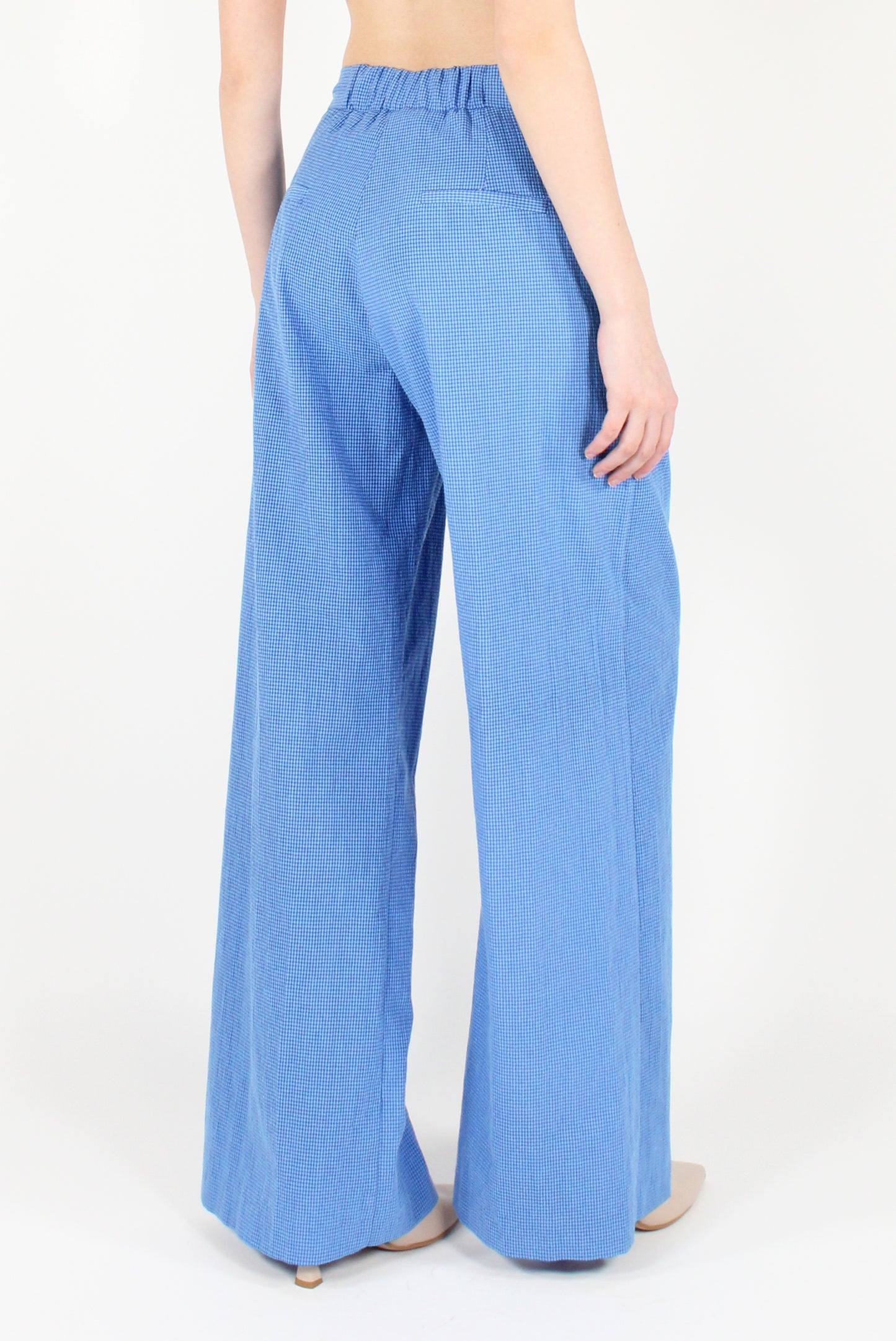 Micro Vichy Palazzo Pants
