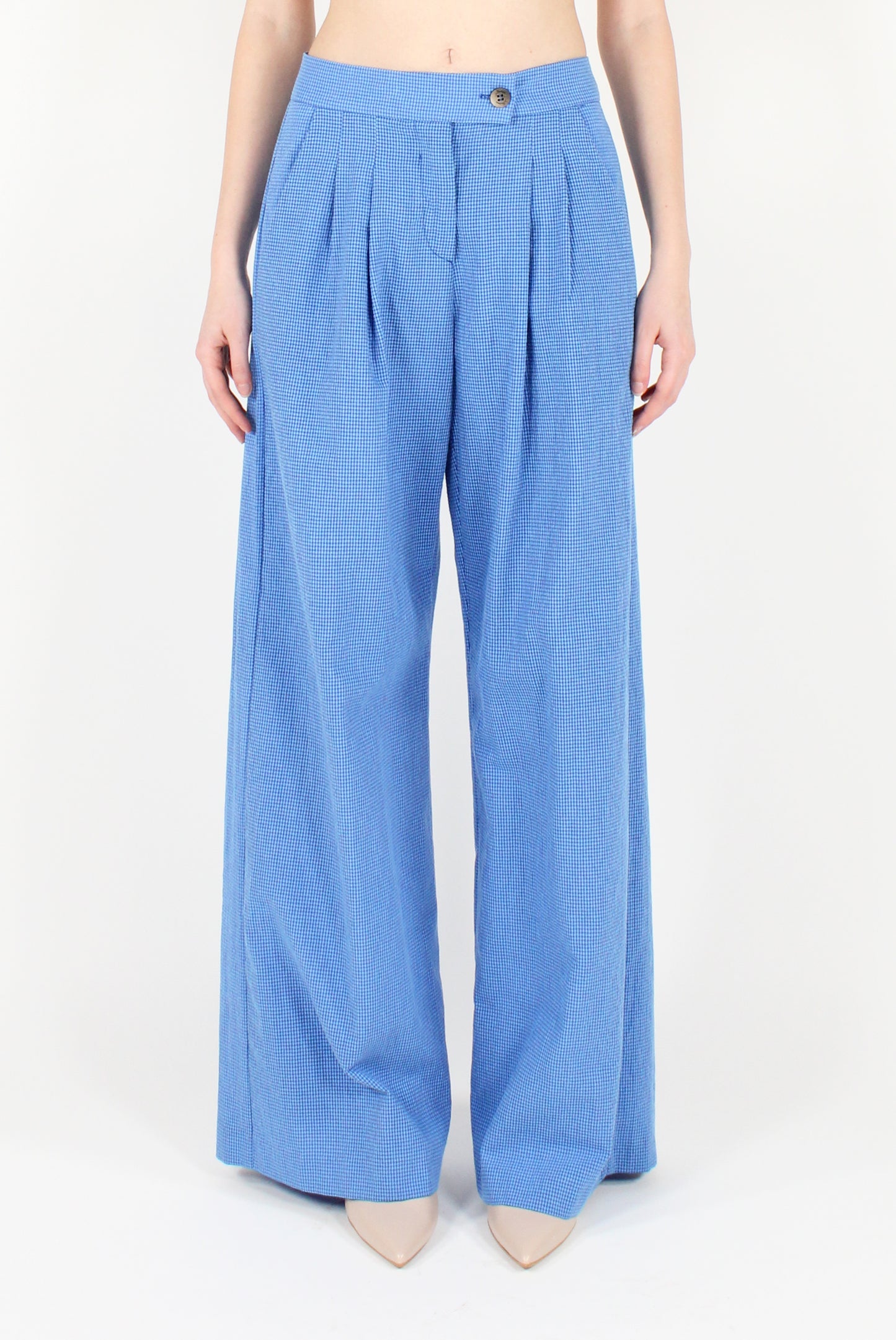 Micro Vichy Palazzo Pants