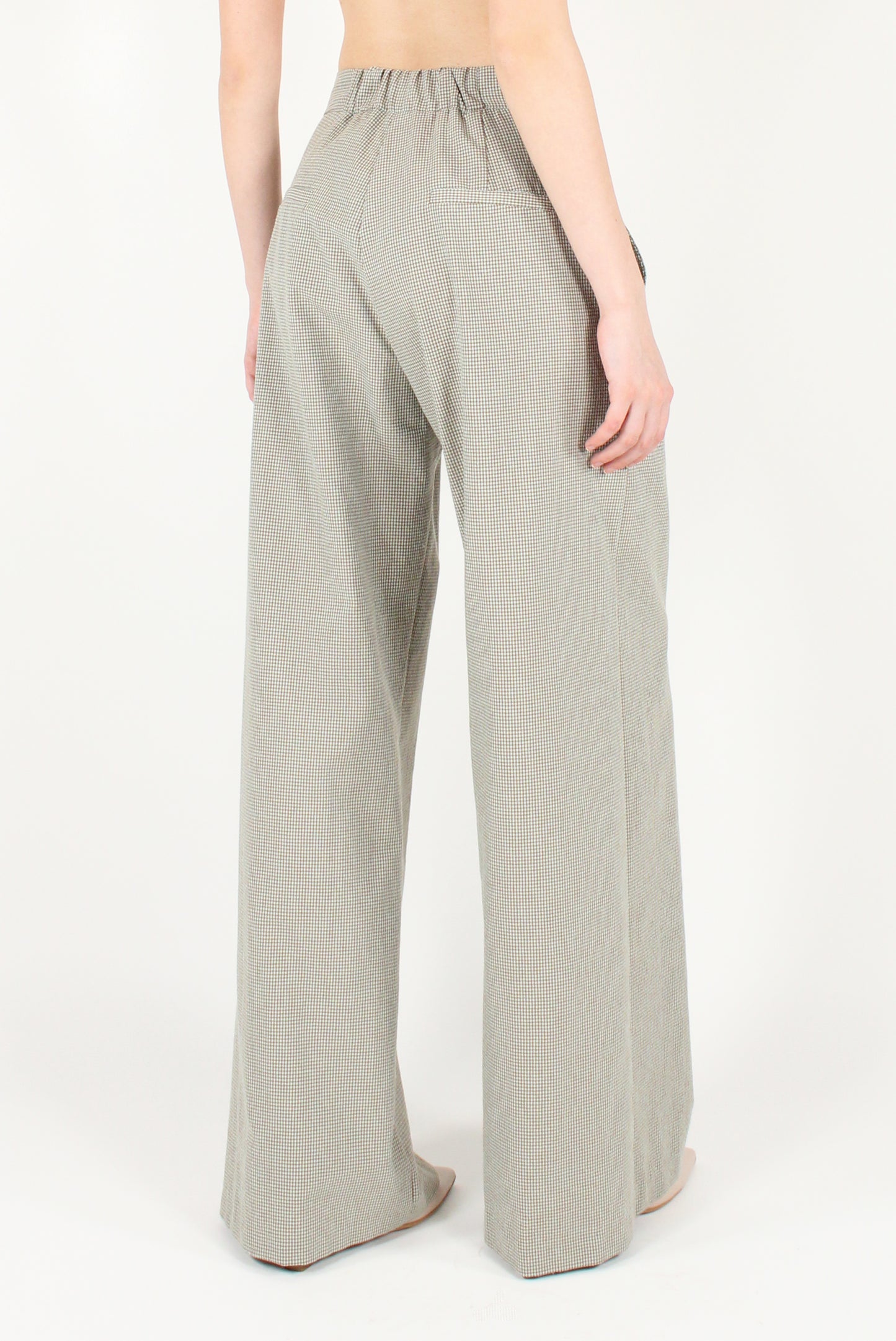 Micro Vichy Palazzo Pants