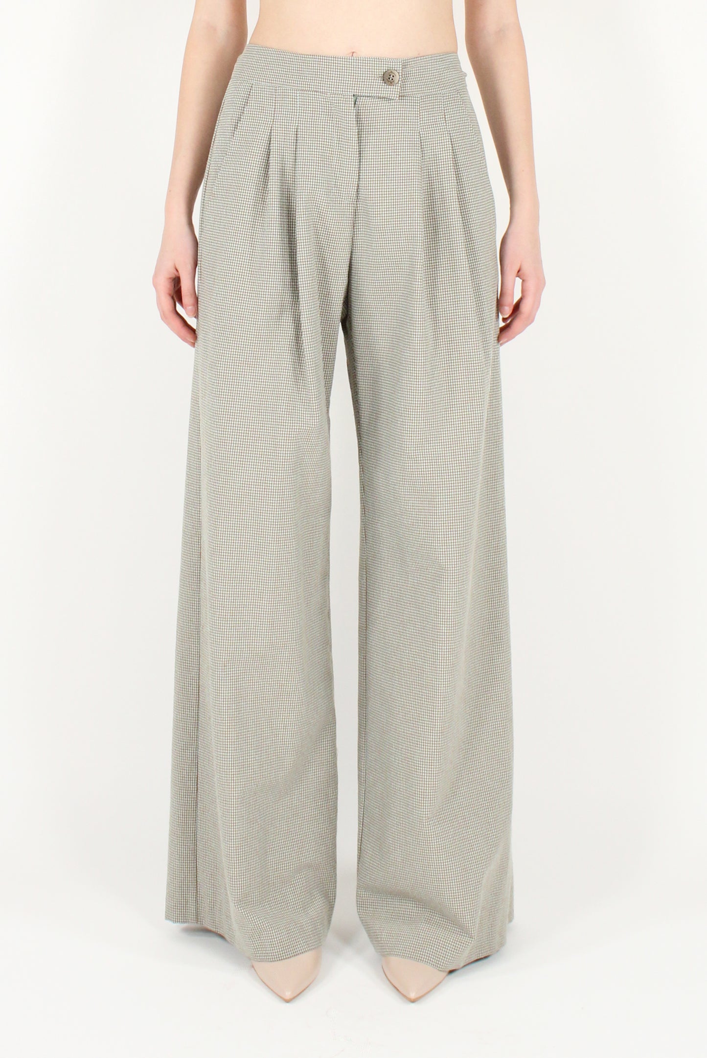 Micro Vichy Palazzo Pants