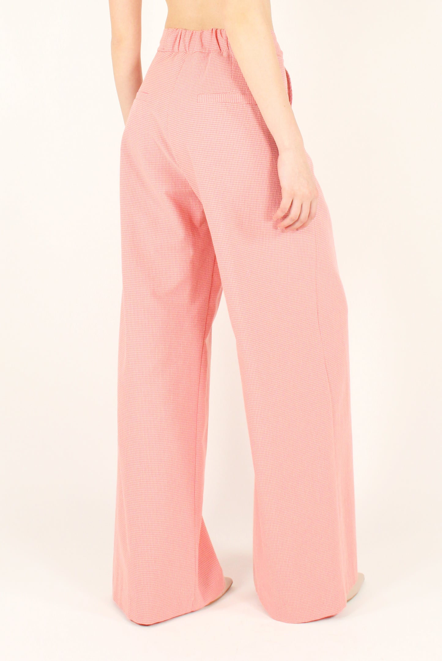 Micro Vichy Palazzo Pants