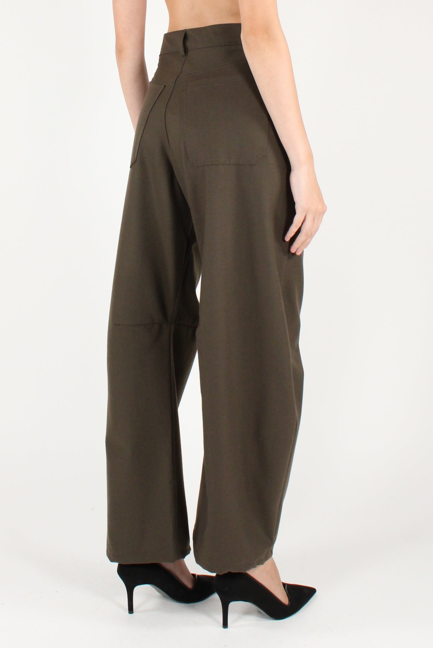 Pantaloni Semi Balloon Gessati