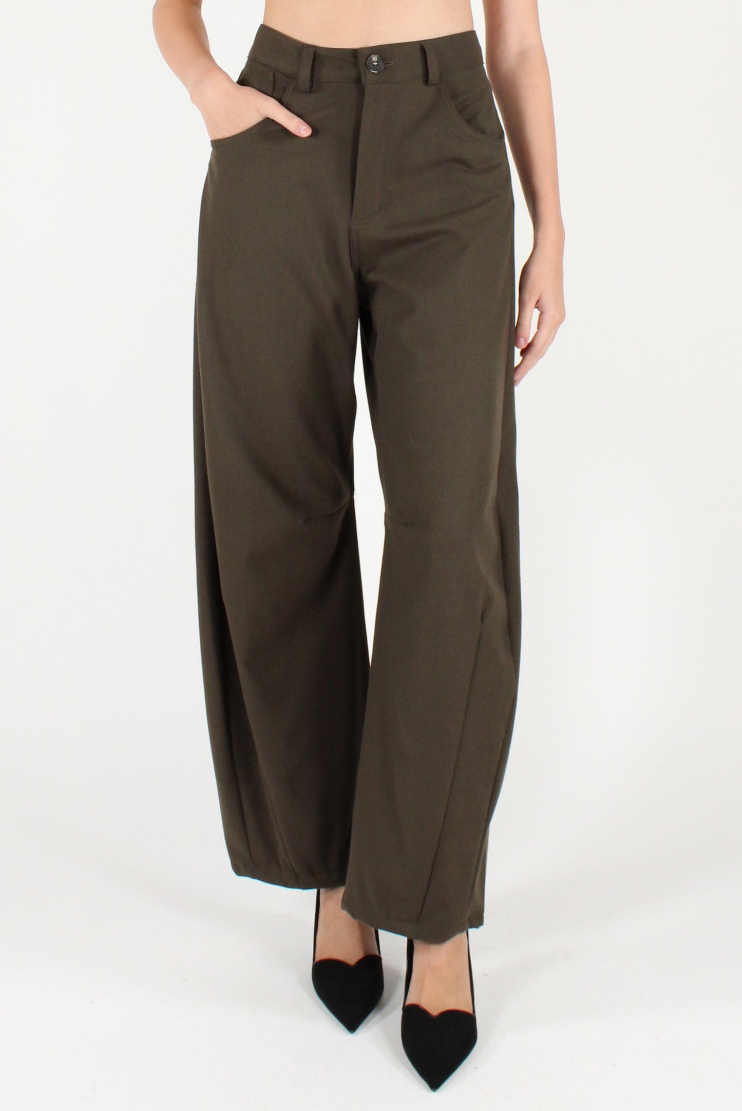 Pantaloni Semi Balloon Gessati