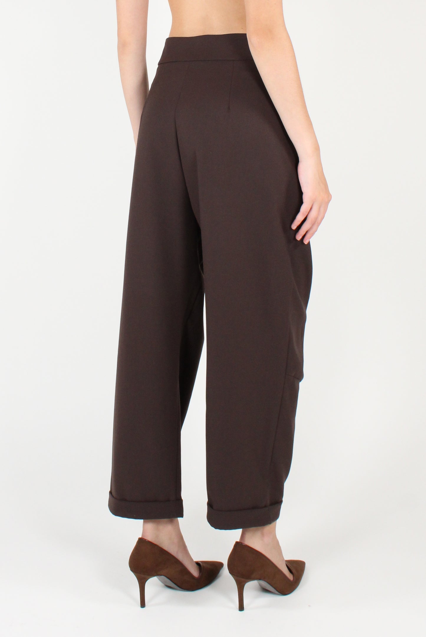 Pantaloni con Pinces Misto Viscosa