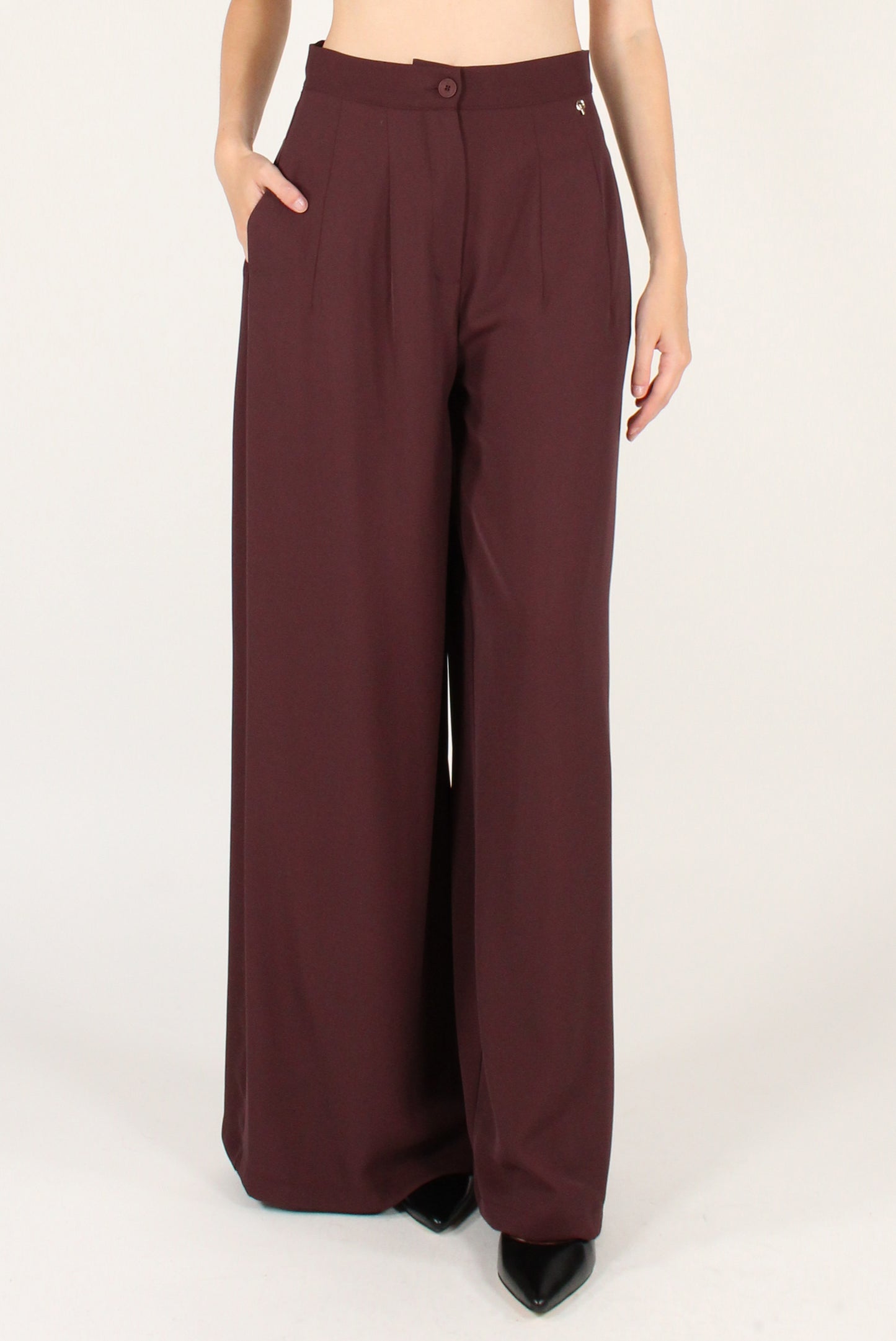 Pantaloni a Palazzo con Pinces