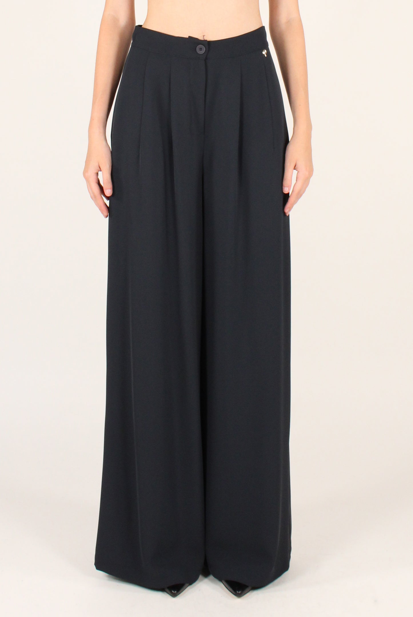Pantaloni a Palazzo con Pinces