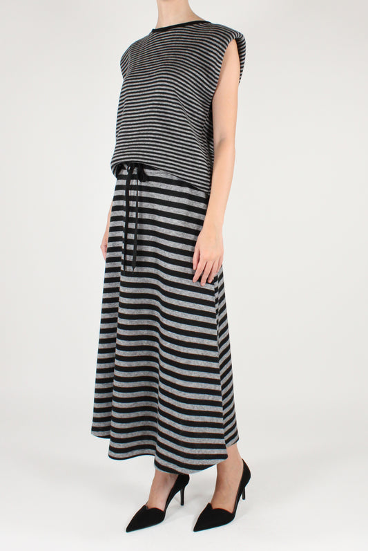 Gilet a Righe con Spalline