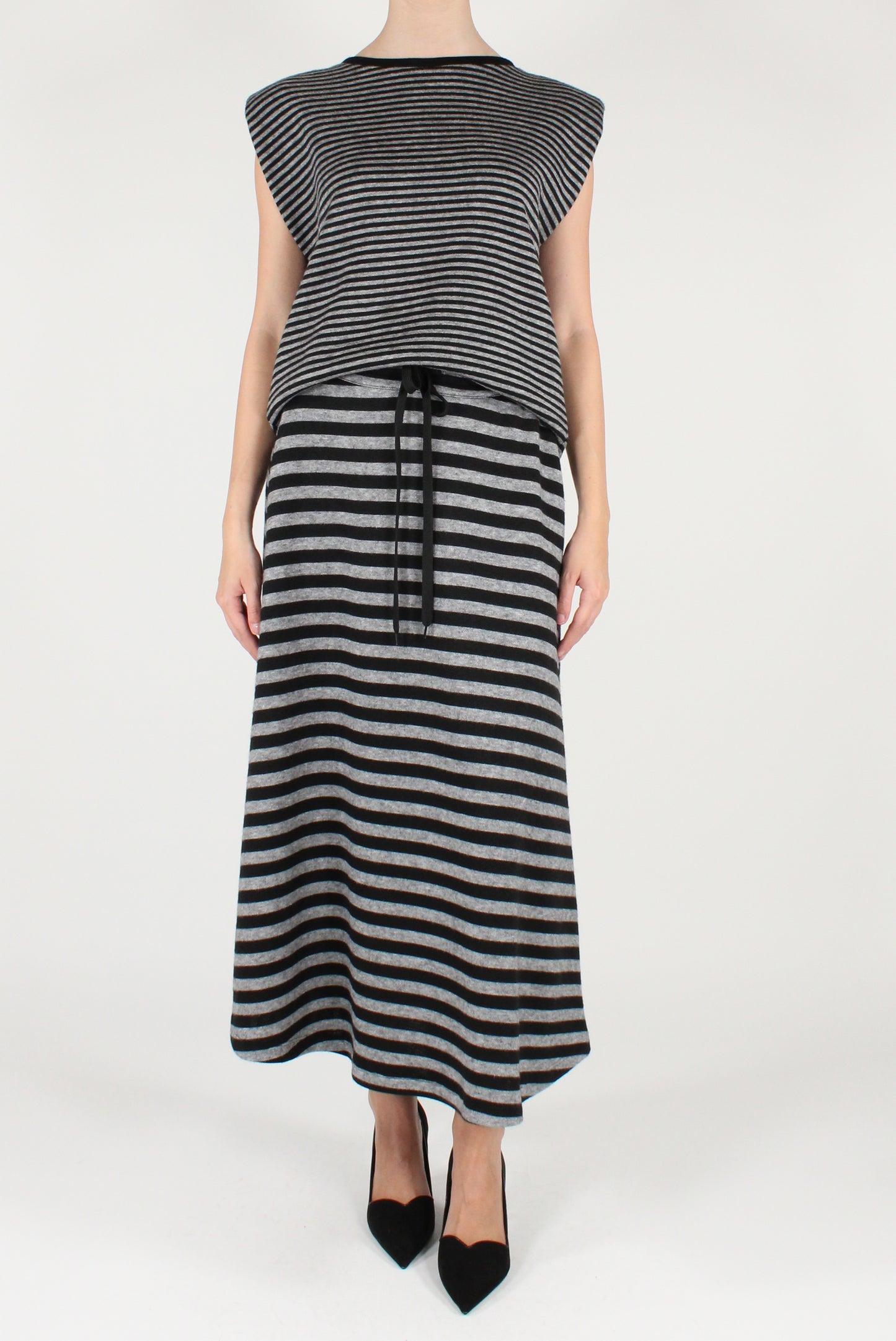 Gilet a Righe con Spalline