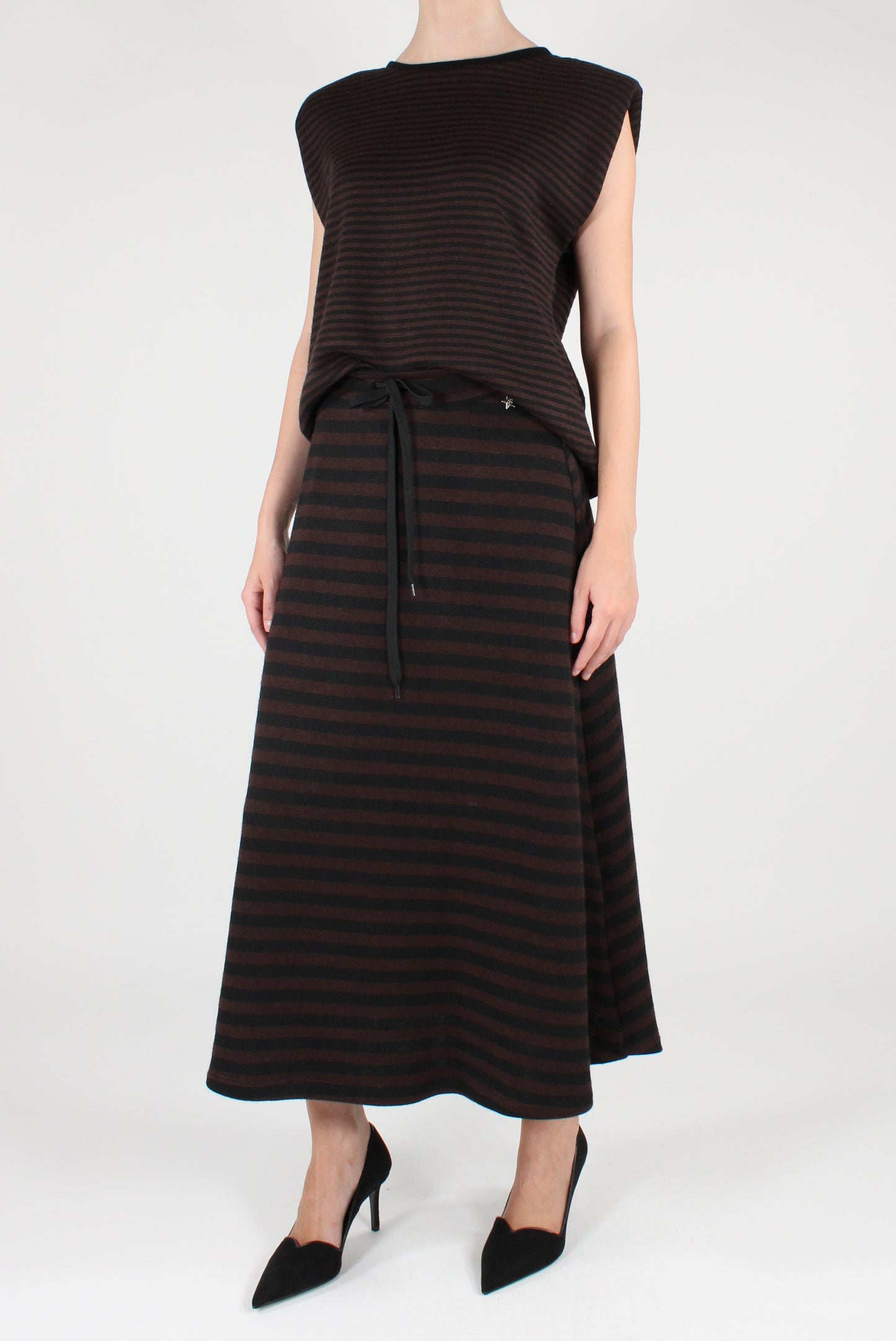 Gilet a Righe con Spalline