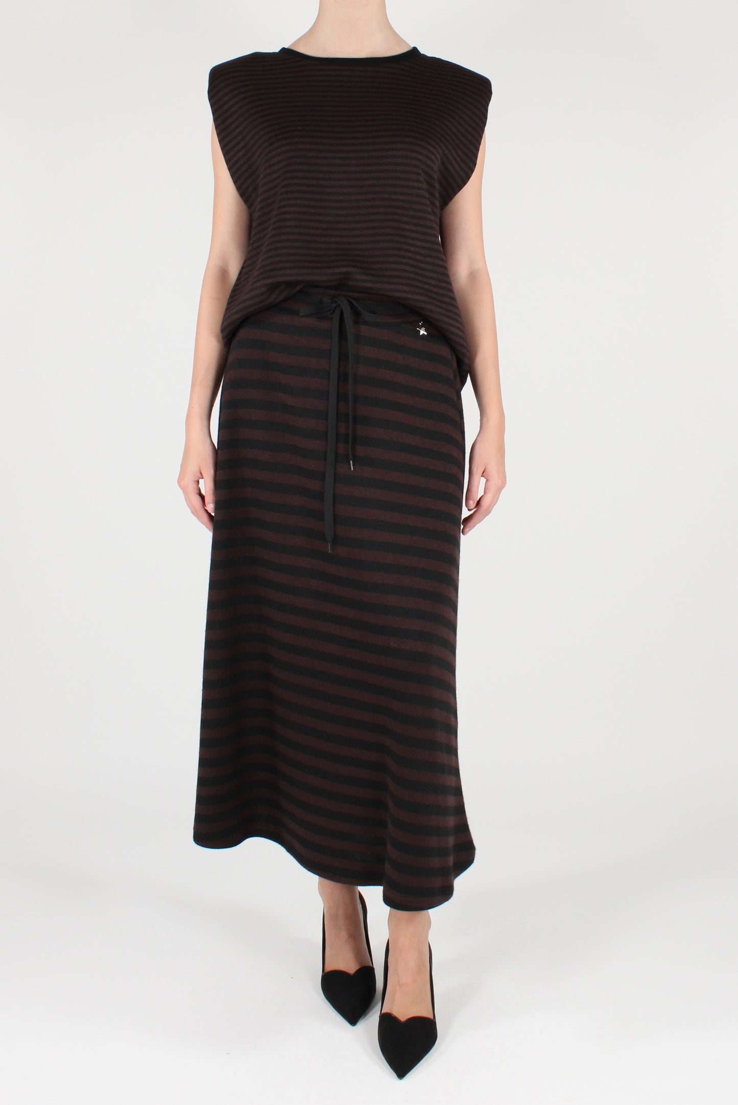 Gilet a Righe con Spalline