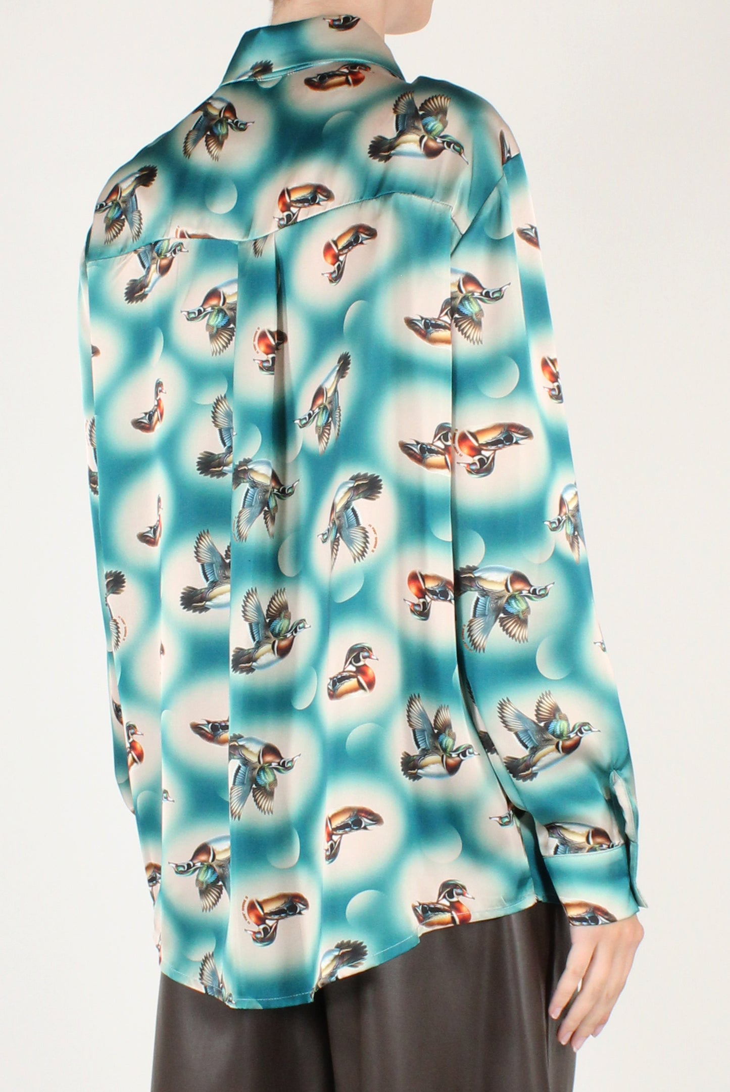 Camicia a Maniche Lunghe Stampa Anatre