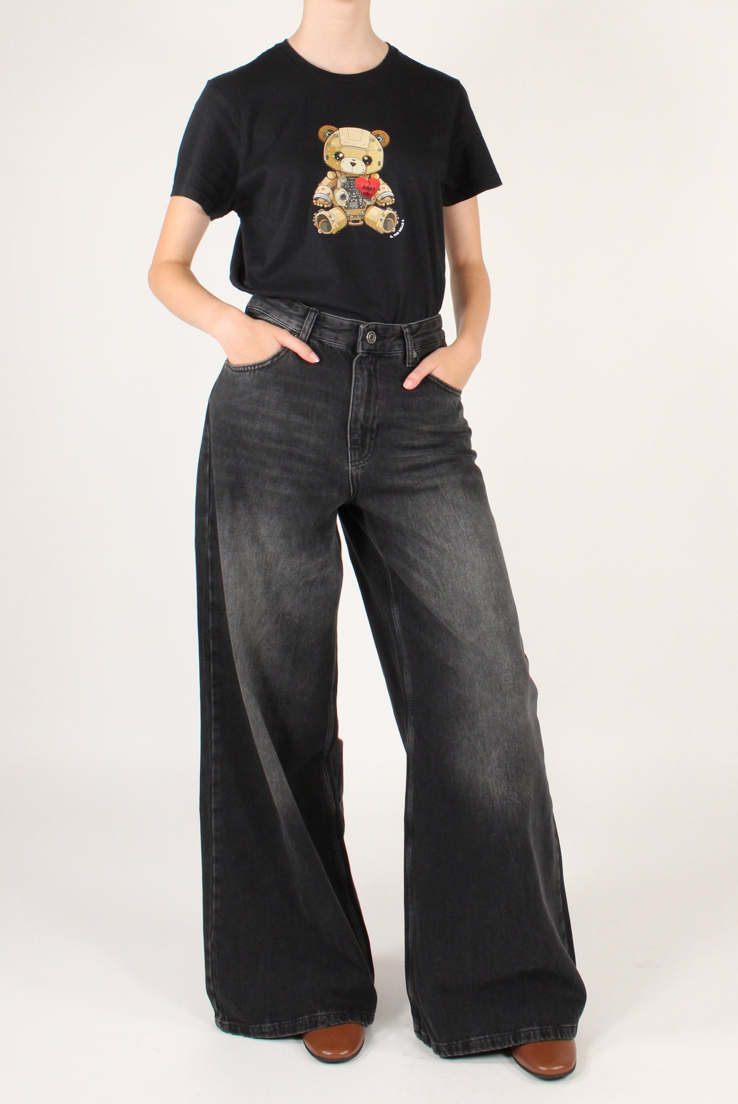 T-shirt Stampa Orsetto Robot