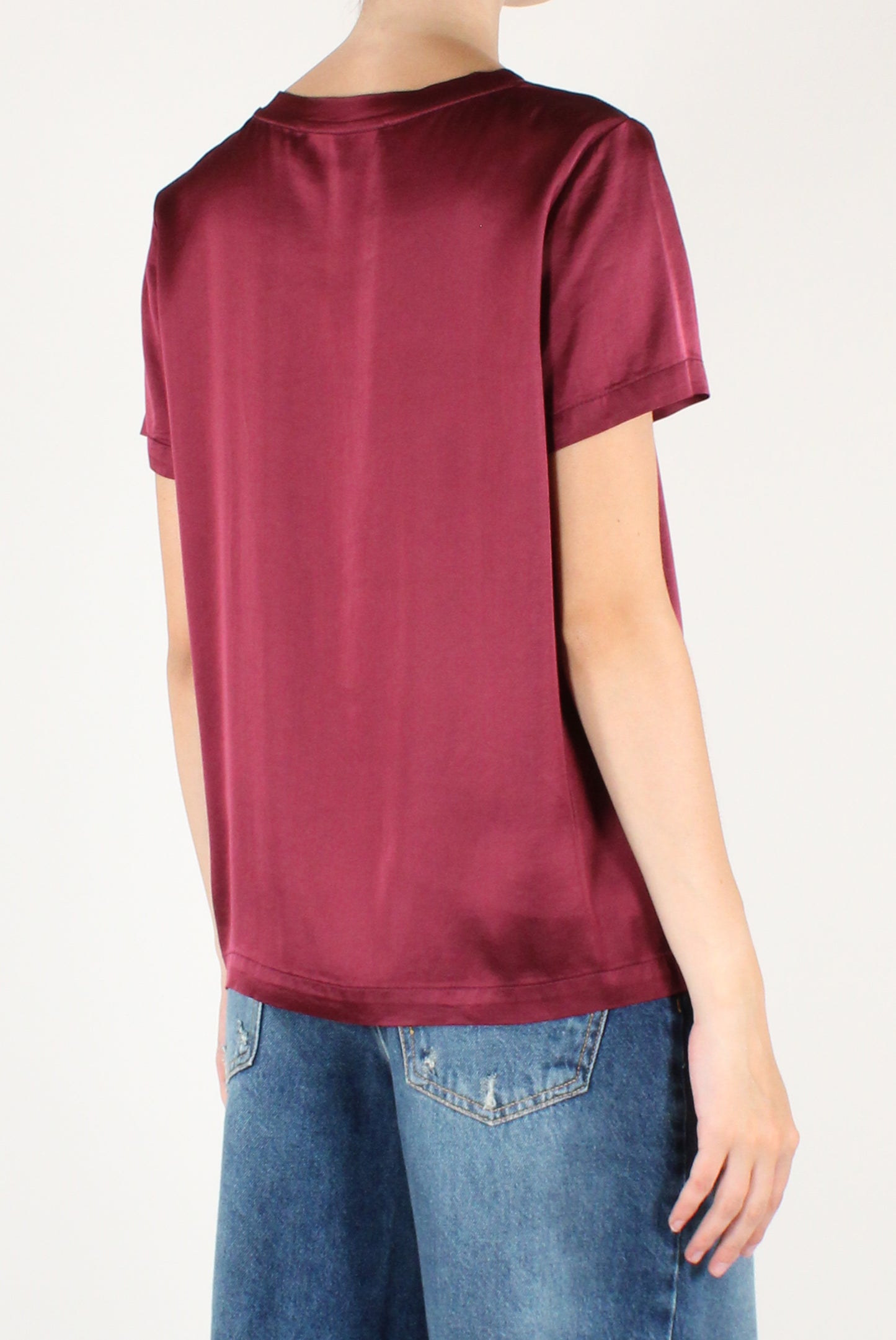 T-shirt Girocollo in Viscosa