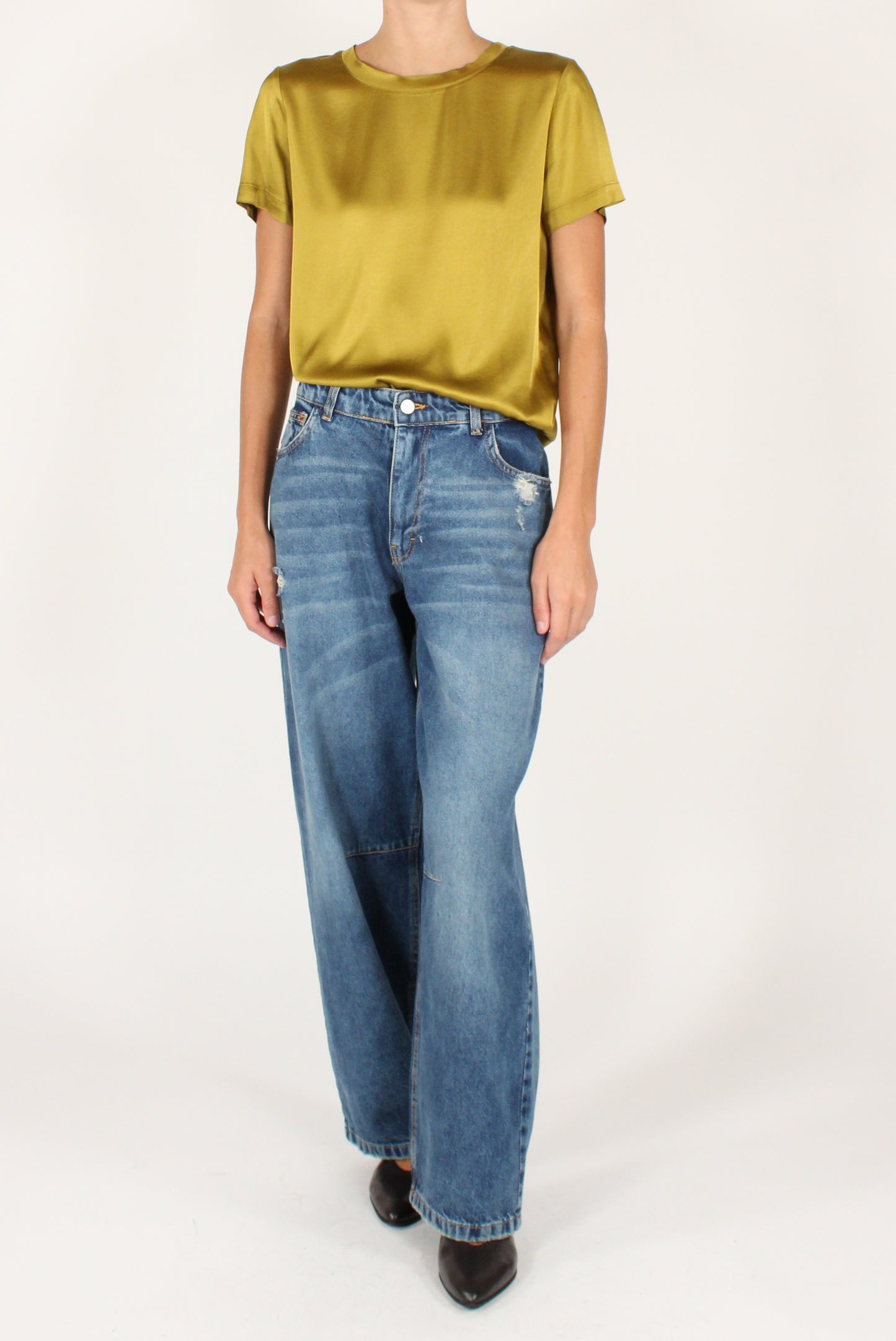 T-shirt Girocollo in Viscosa