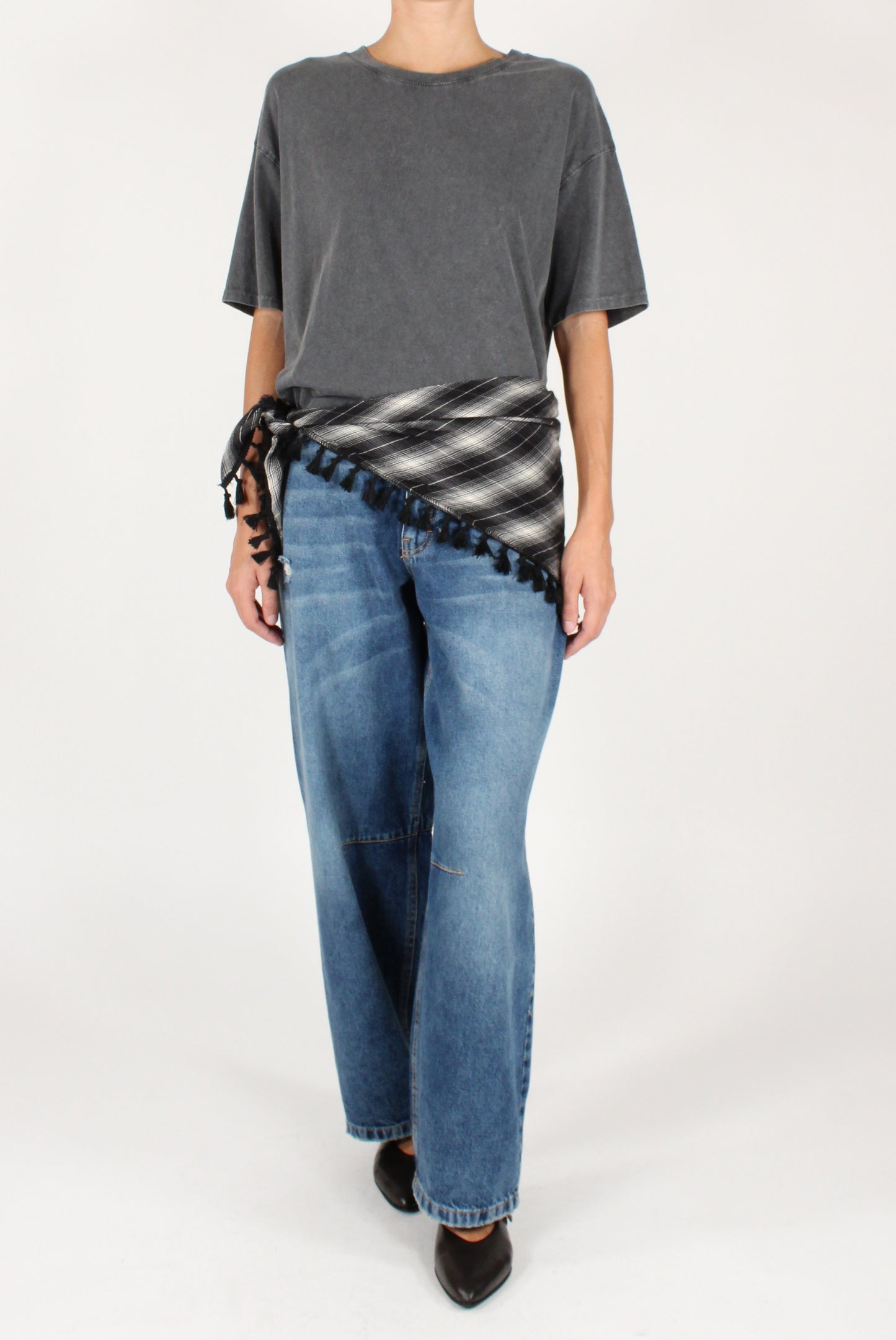 T-shirt con Cintura Foulard