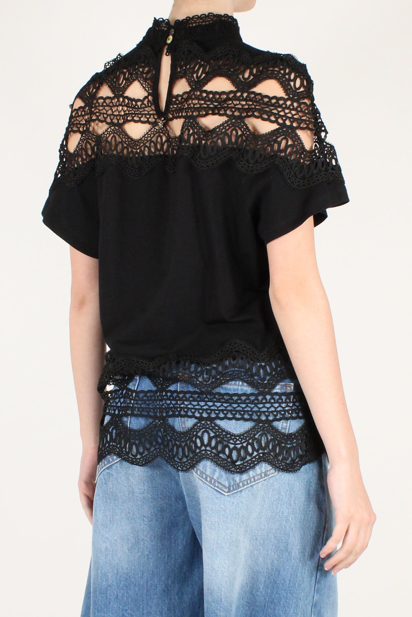 T-shirt con Pizzo