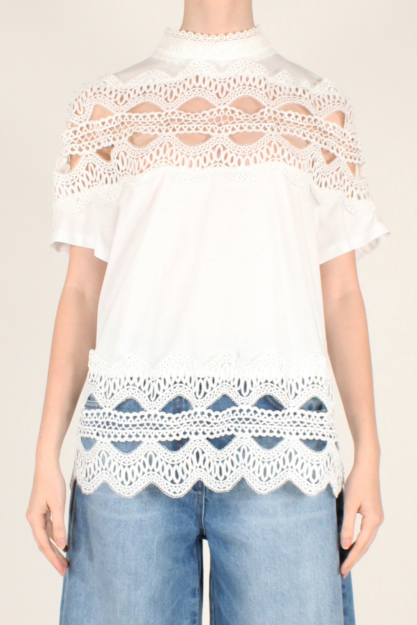 T-shirt con Pizzo