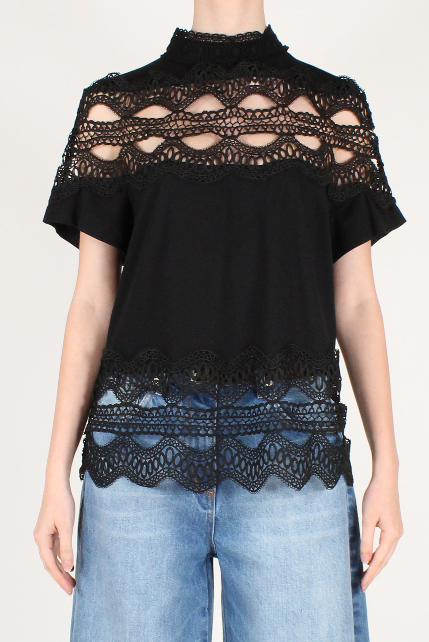 T-shirt con Pizzo